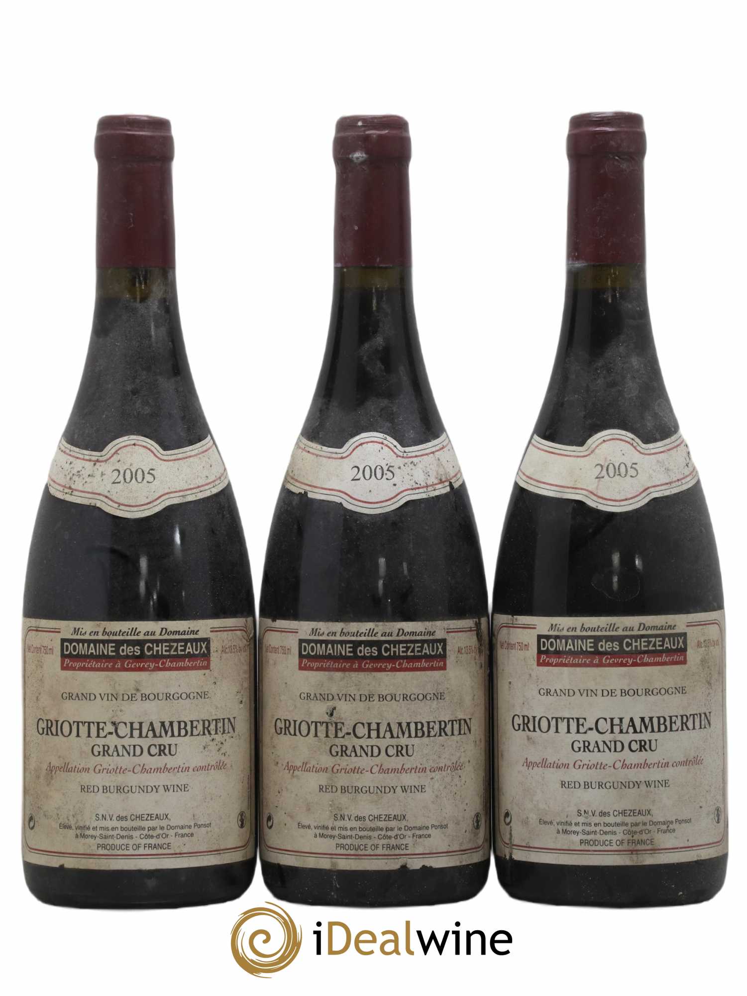 Griotte-Chambertin Grand Cru Des Chezeaux (Domaine) 2005 - Lot de 3 bouteilles - 0