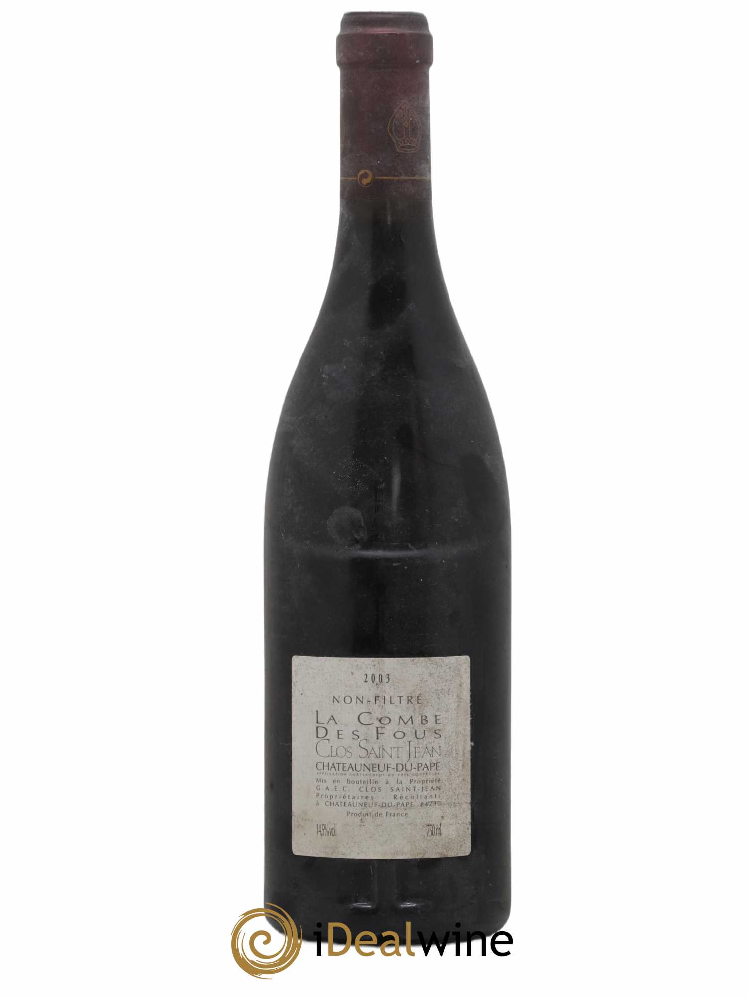 Châteauneuf-du-Pape Clos Saint-Jean La Combe des Fous Pascal et Vincent Maurel 2003 - Lot of 1 bottle - 1
