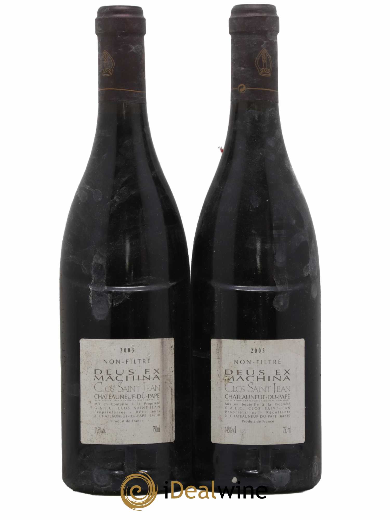 Châteauneuf-du-Pape Clos Saint-Jean Deus Ex Machina Pascal et Vincent Maurel 2003 - Lot de 2 bouteilles - 1