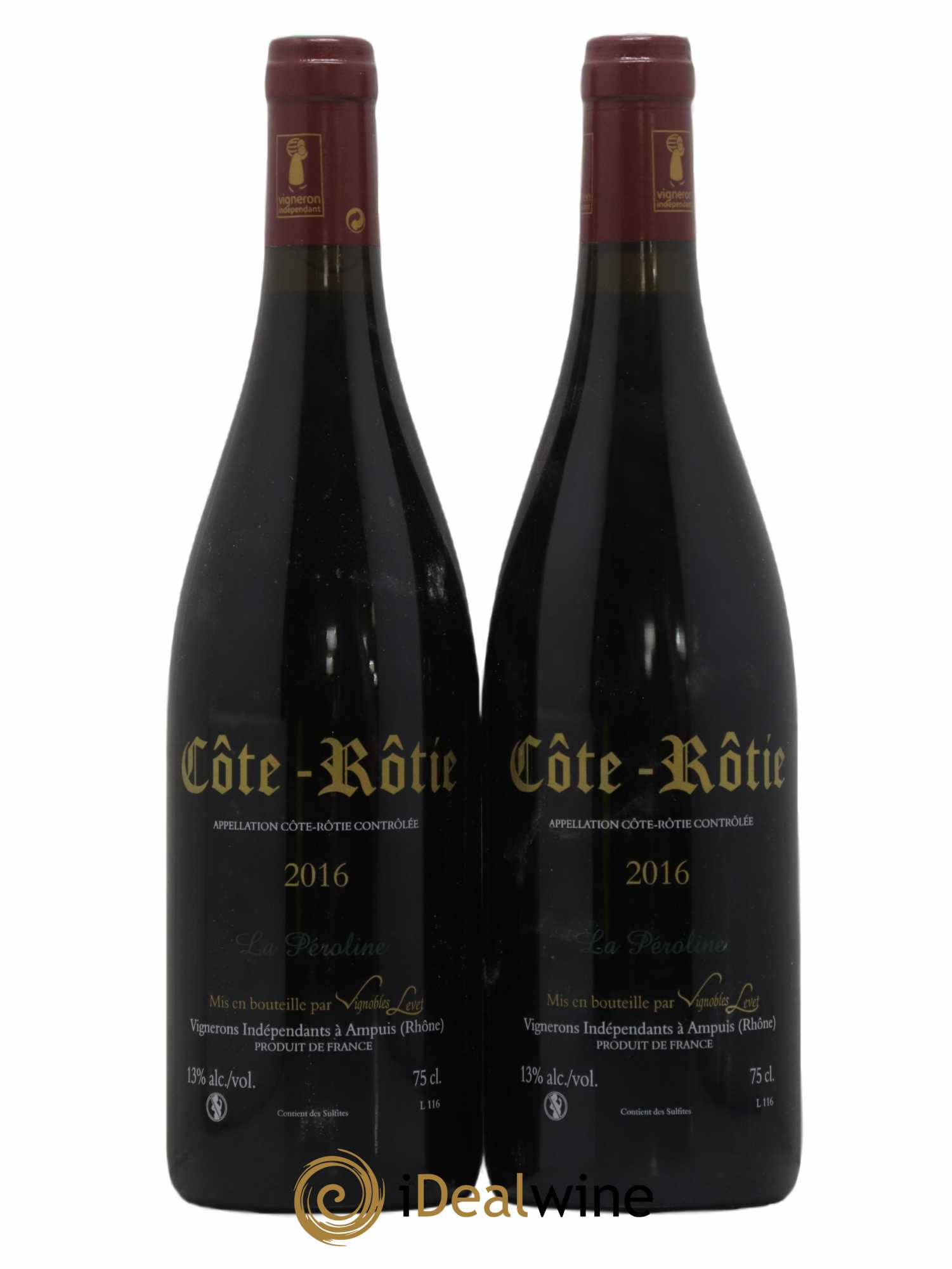 Côte-Rôtie La Péroline Vignobles Levet 2016 - Lot of 2 bottles - 1
