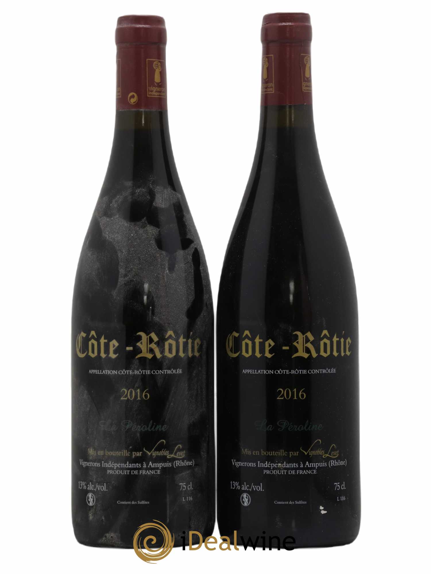 Côte-Rôtie La Péroline Vignobles Levet 2016 - Lot of 2 bottles - 1