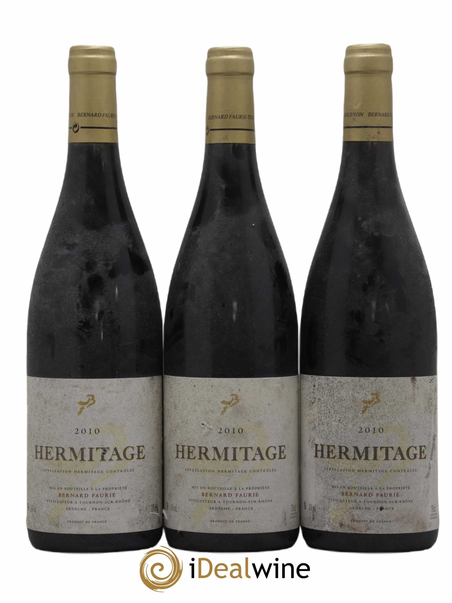 Hermitage Bessards Méal (capsule dorée) Bernard Faurie 2010 - Lot de 3 bouteilles - 0