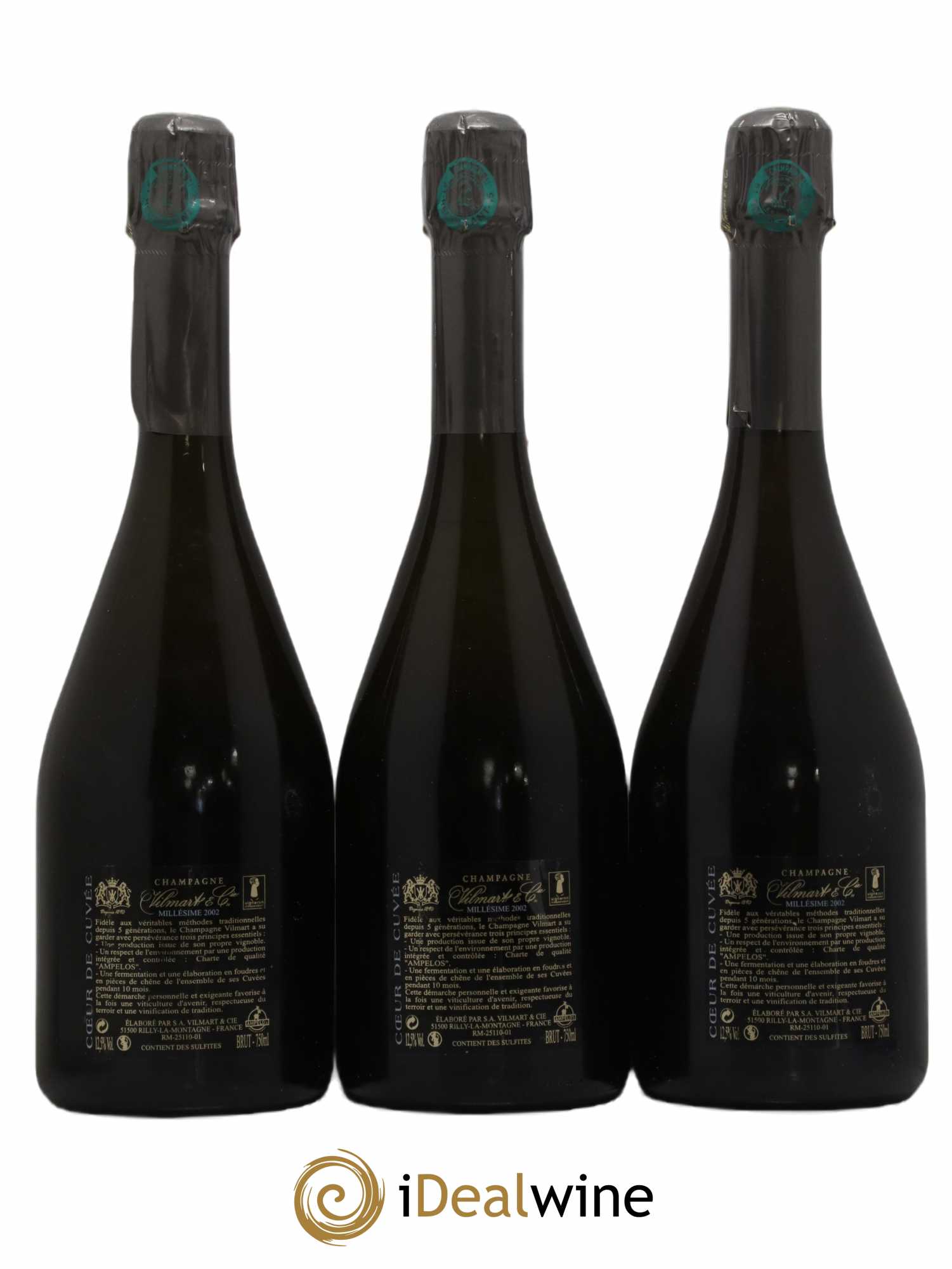 Champagne Vilmart Coeur de Cuvee 2002 - Lot de 3 bouteilles - 1