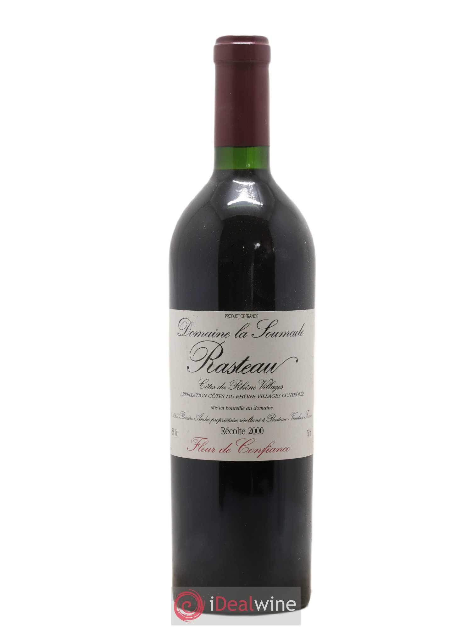 Rasteau Fleur de confiance La Soumade (Domaine) 2000 - Lot de 1 bouteille - 0