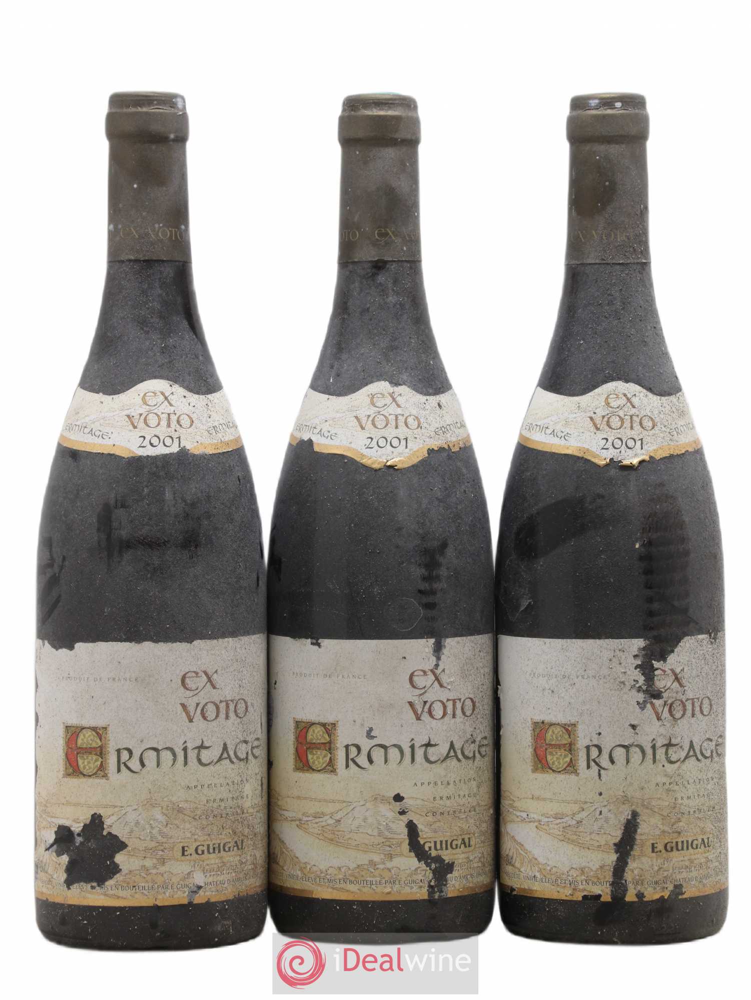 Ermitage Ex Voto Guigal 2001 - Lot de 3 bouteilles - 0