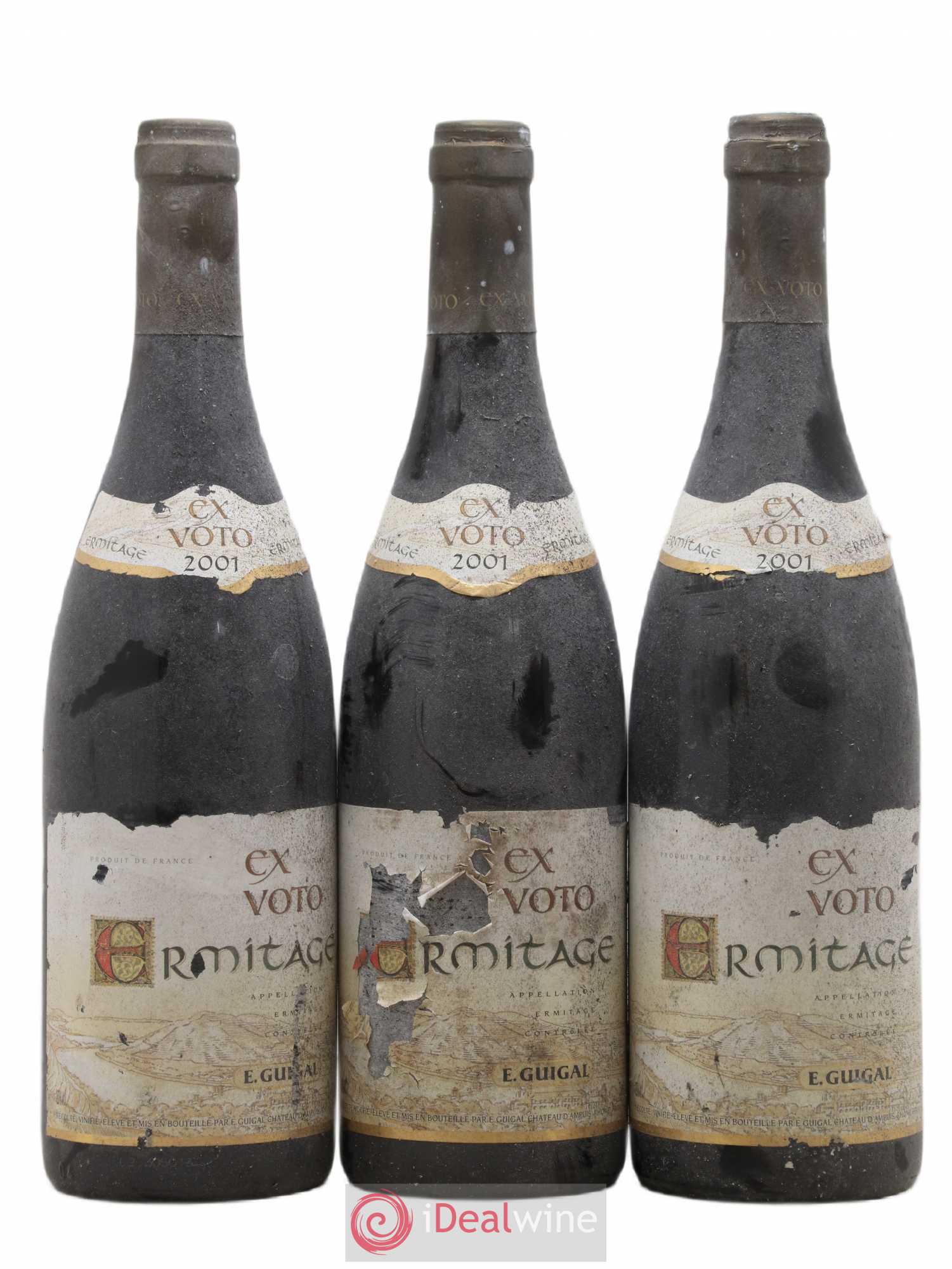 Ermitage Ex Voto Guigal 2001 - Lot de 3 bouteilles - 0