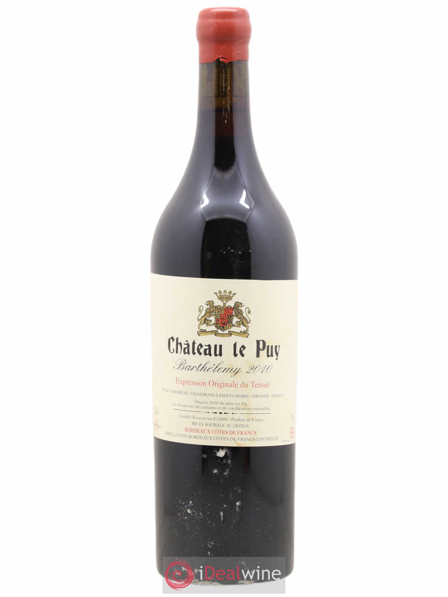 Le Puy - Cuvée Barthélemy 2010 - Lot de 1 bouteille - 0