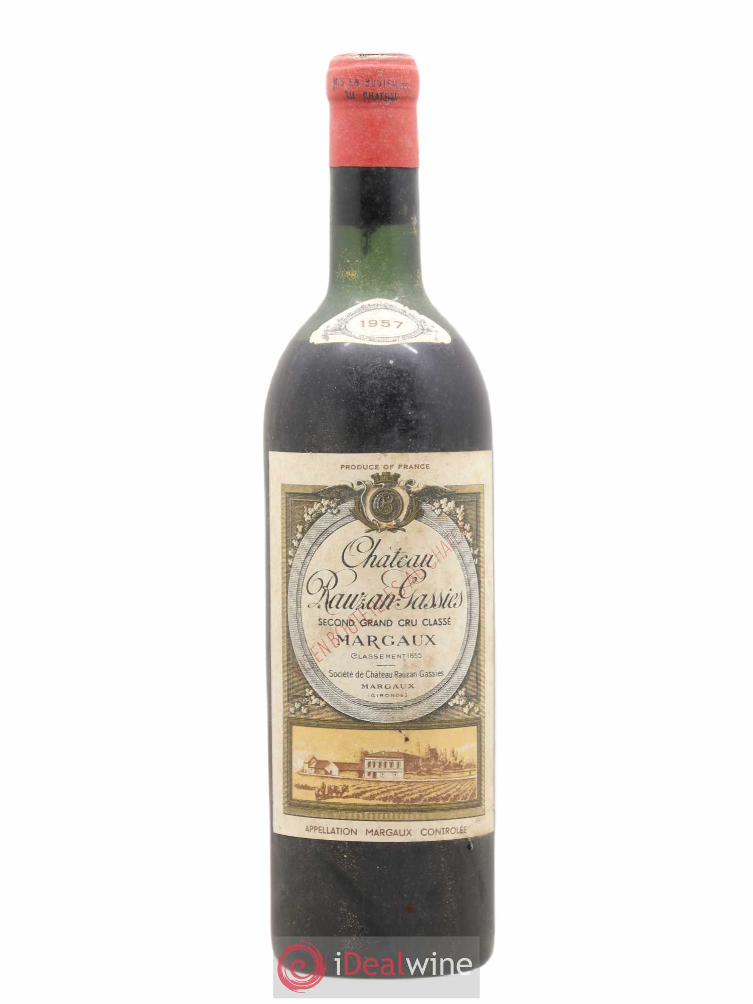 Château Rauzan-Gassies 2ème Grand Cru Classé 1957 - Lot de 1 bouteille - 0