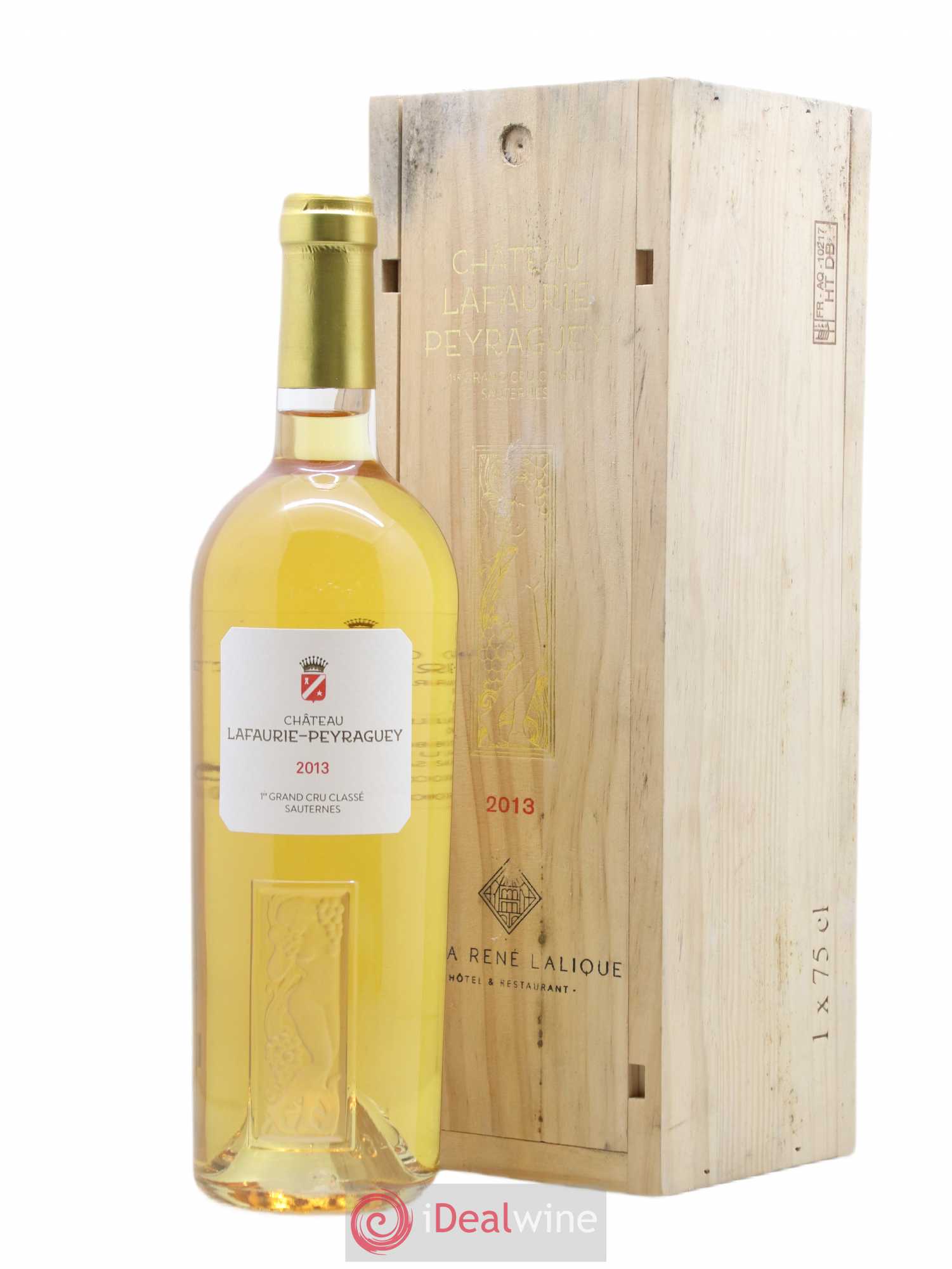 Coffret Carafe Lalique & Château Lafaurie-Peyraguey 2013 - Lot de 1 bouteille - 1