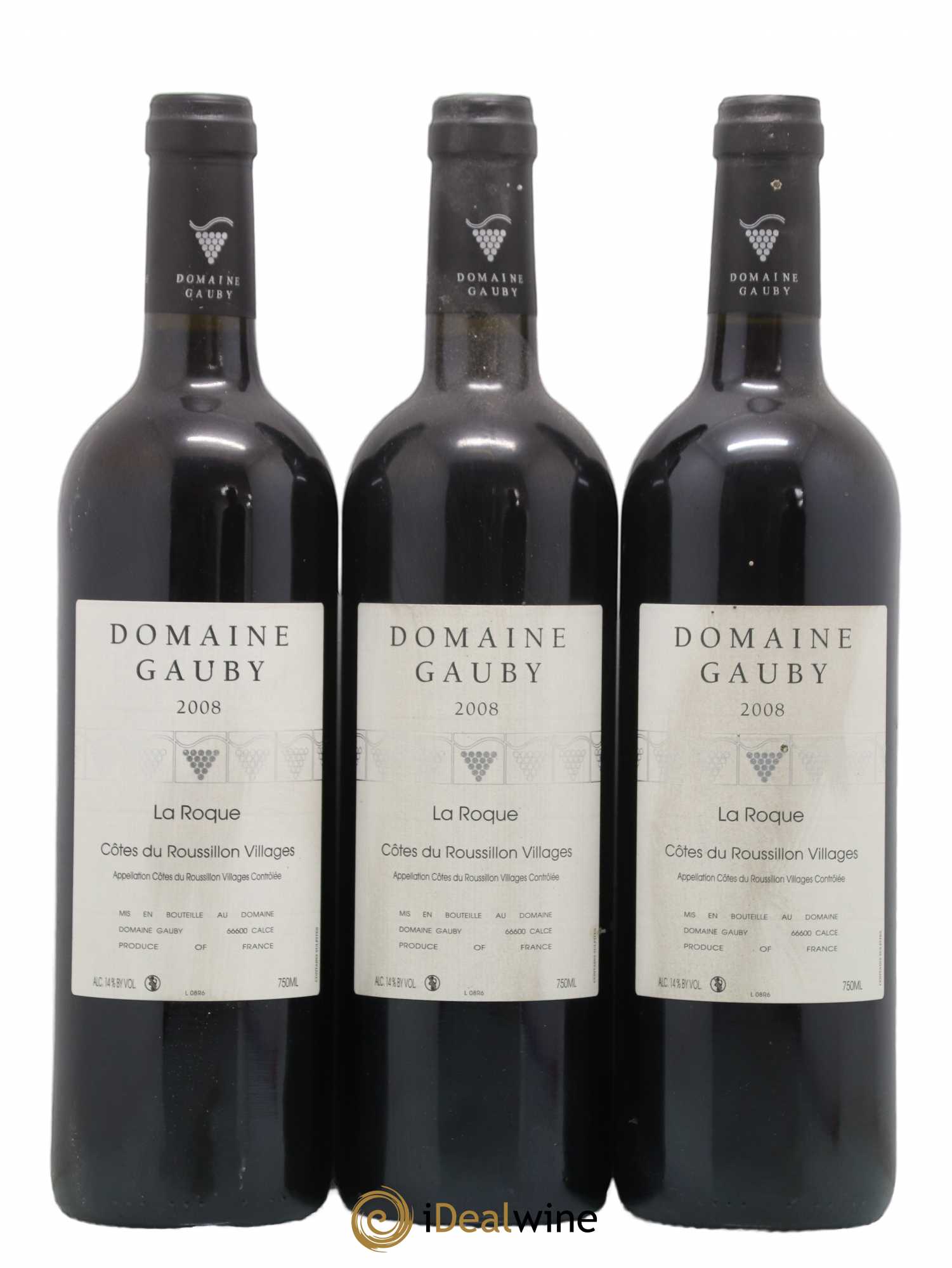 Côtes du Roussillon Villages La Roque Gauby (Domaine) 2008 - Lot de 3 bouteilles - 0