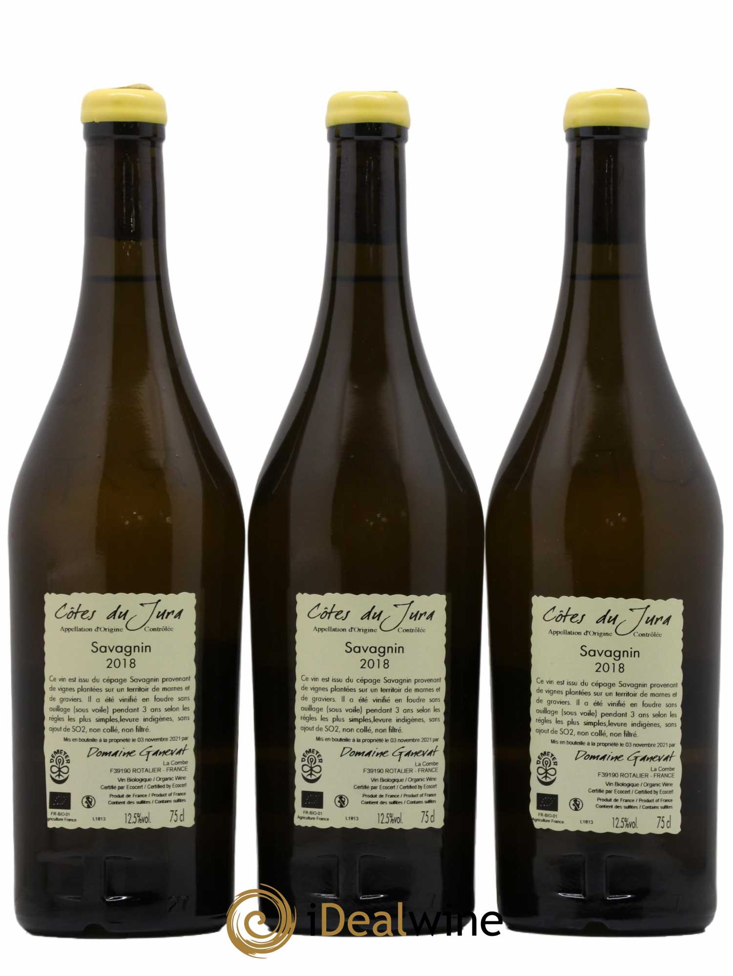Côtes du Jura Les Grands Teppes Savagnin (sous voile) Jean-François Ganevat (Domaine) 2018 - Lot de 3 bouteilles - 1