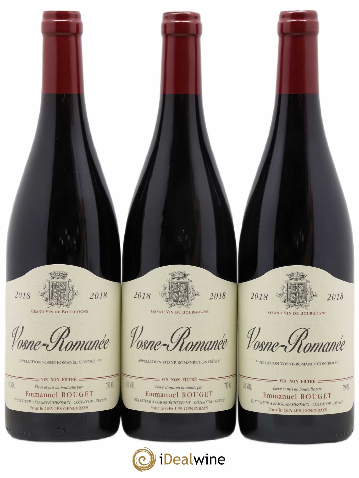 Vosne-Romanée Emmanuel Rouget 2018 - Lot de 3 bouteilles - 0
