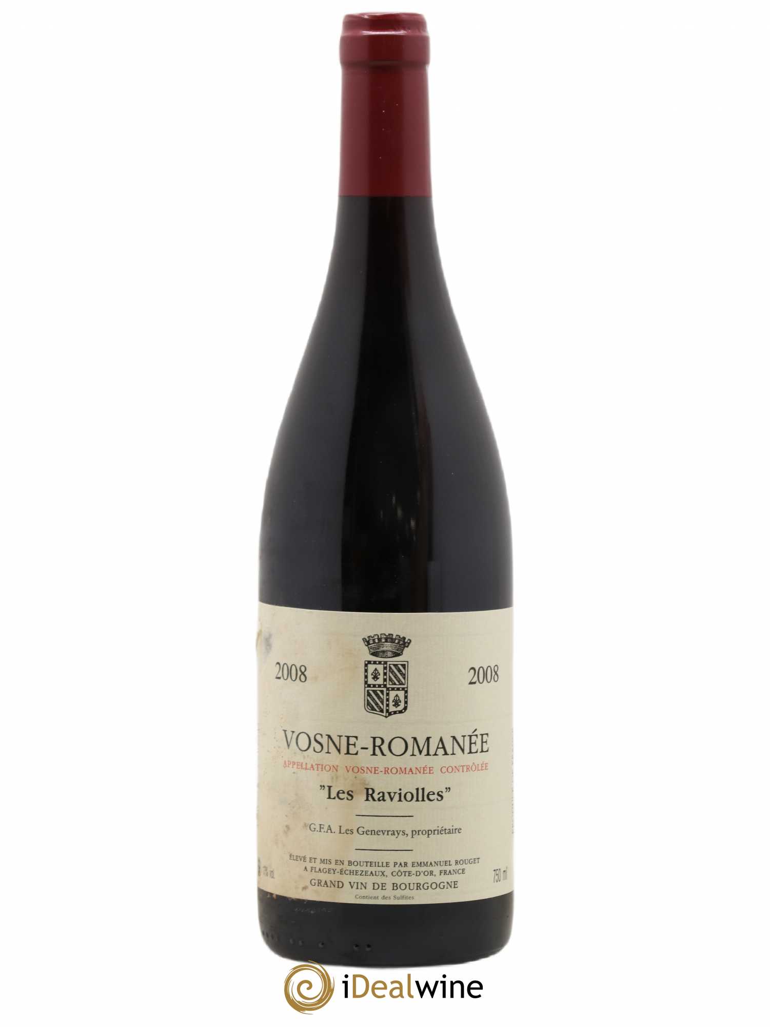 Vosne-Romanée Les Raviolles G.E.A. Les Genevrays - Emmanuel Rouget 2008 - Lot de 1 bouteille - 0