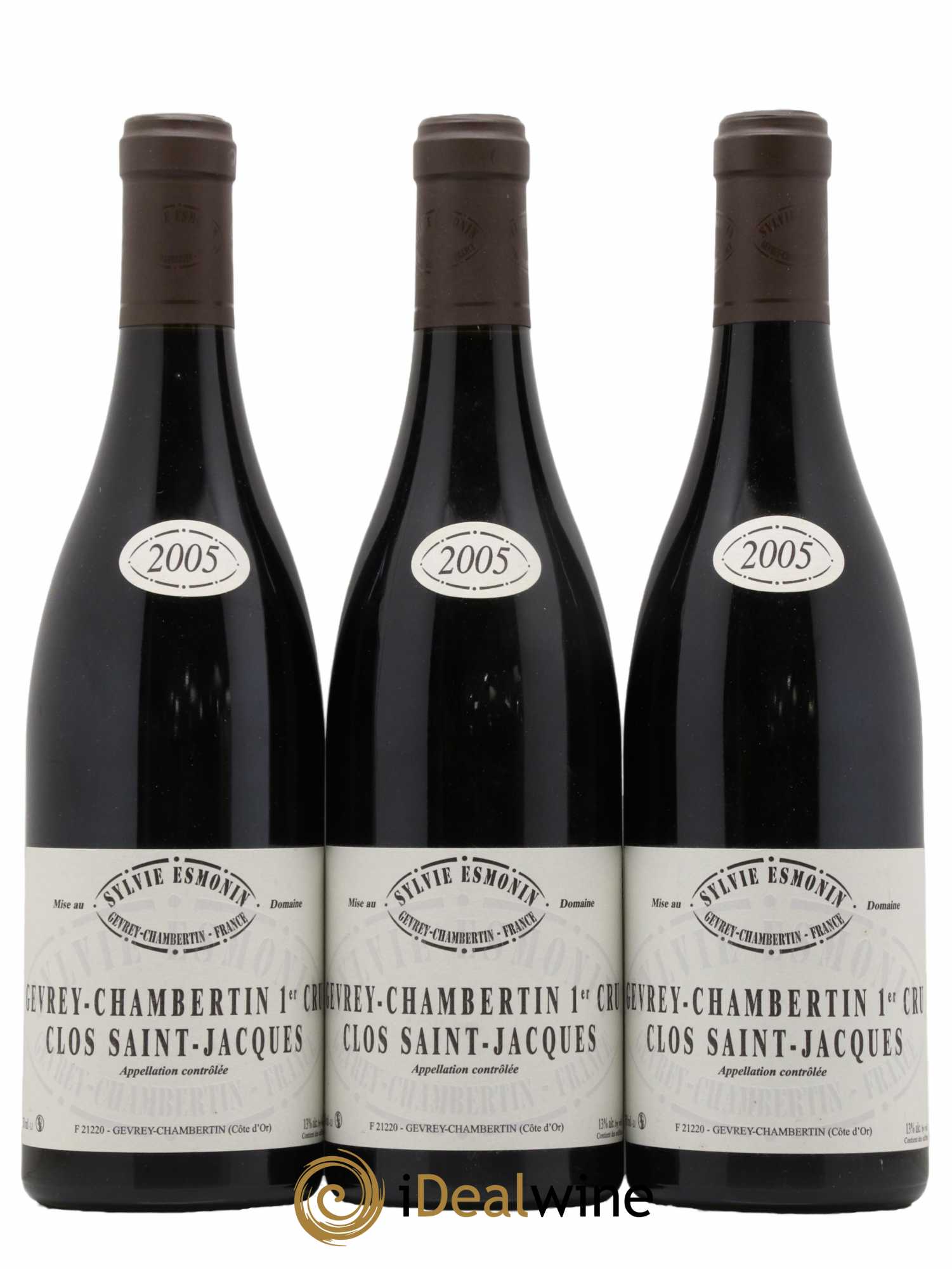 Gevrey-Chambertin 1er Cru Clos Saint Jacques Sylvie Esmonin 2005 - Lot de 3 bouteilles - 0