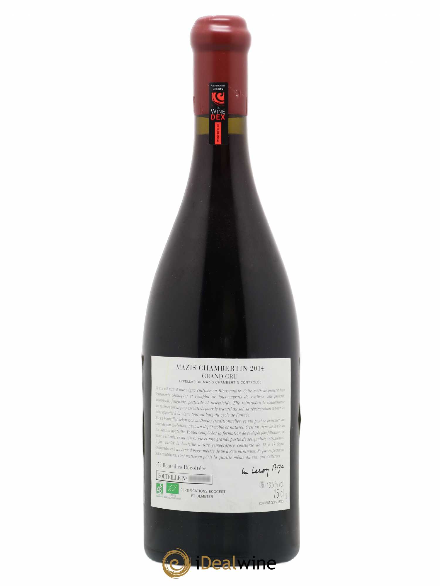Mazis-Chambertin Grand Cru d'Auvenay (Domaine) 2014 - Lot de 1 bouteille - 1