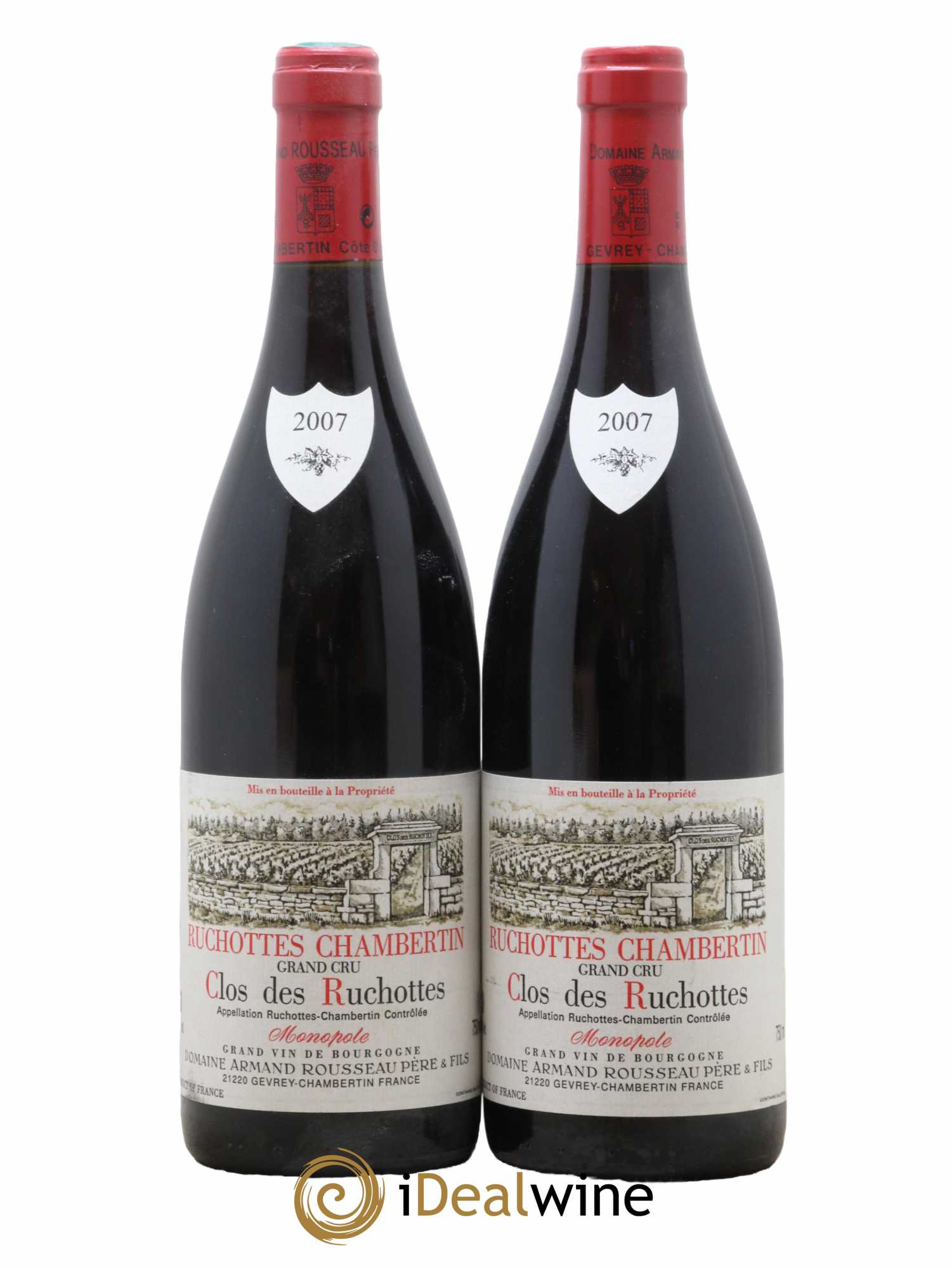 Ruchottes-Chambertin Grand Cru Clos des Ruchottes Armand Rousseau (Domaine) 2007 - Posten von 2 Flaschen - 0