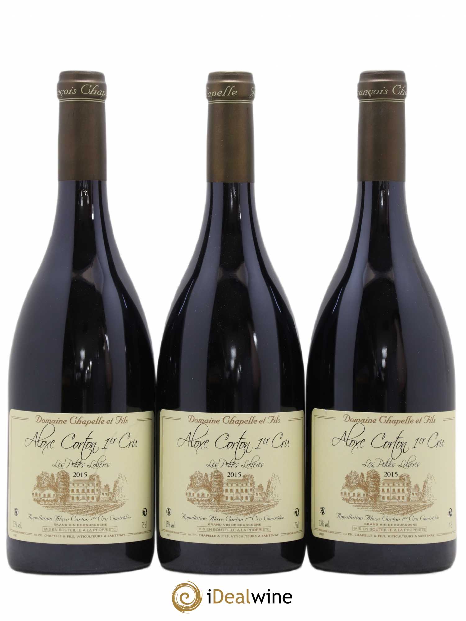 Aloxe-Corton 1er Cru Les Petites Lolières Chapelle 2015 - Posten von 3 Flaschen - 0