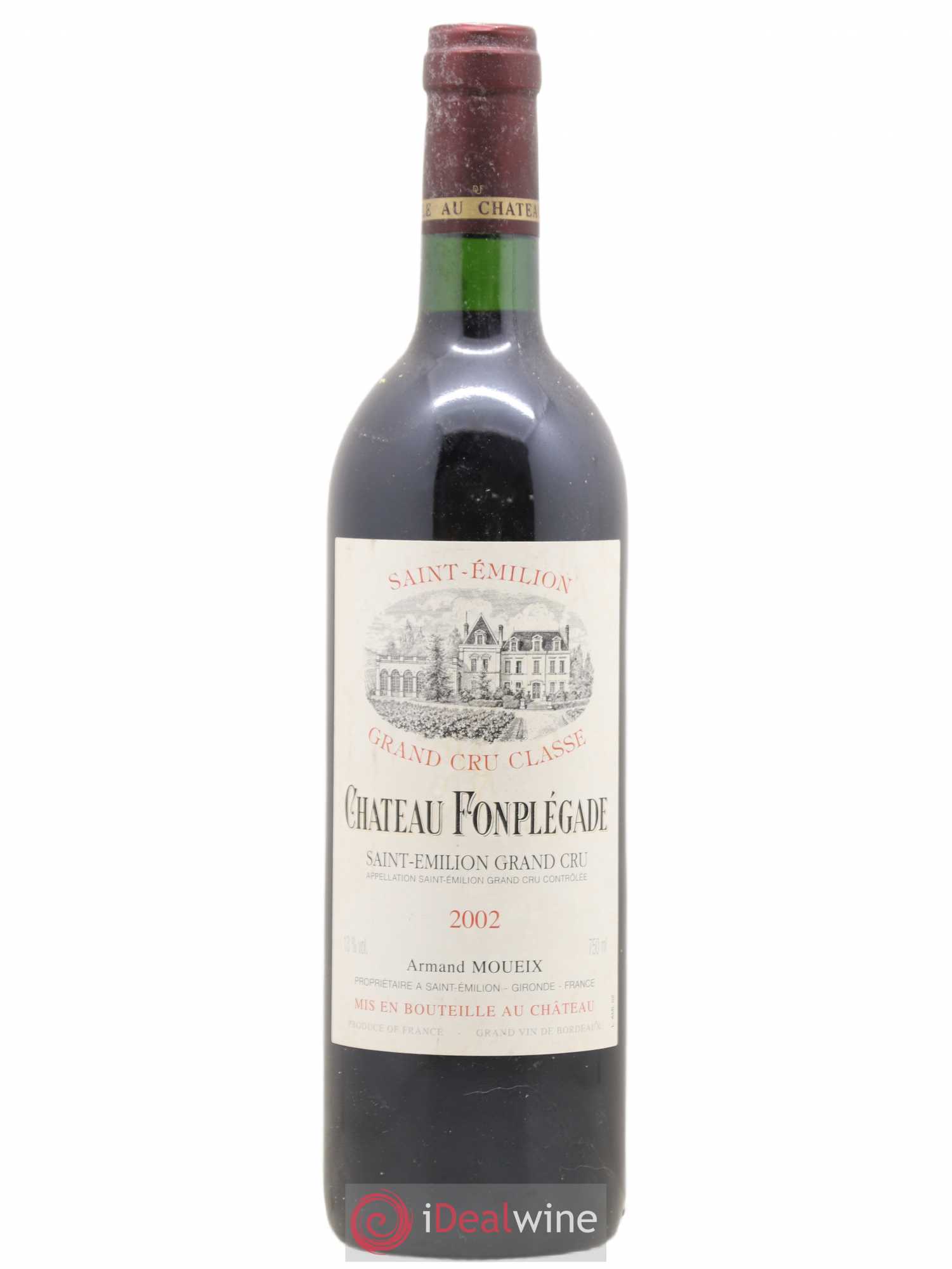 Château Fonplegade Grand Cru Classé 2002 - Lot de 1 bouteille - 0