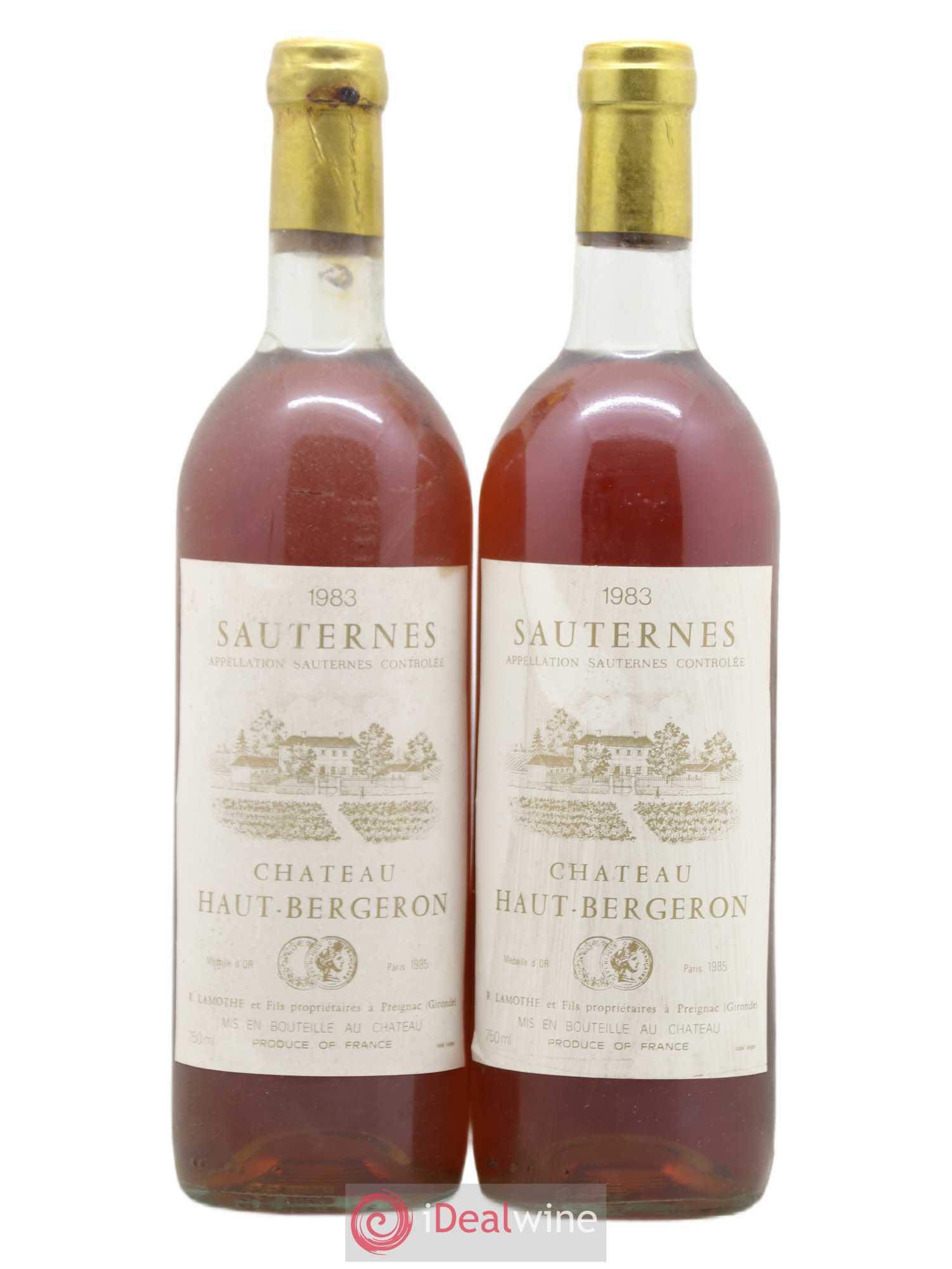 Château Haut-Bergeron 1983 - Lotto di 2 bottiglie - 0