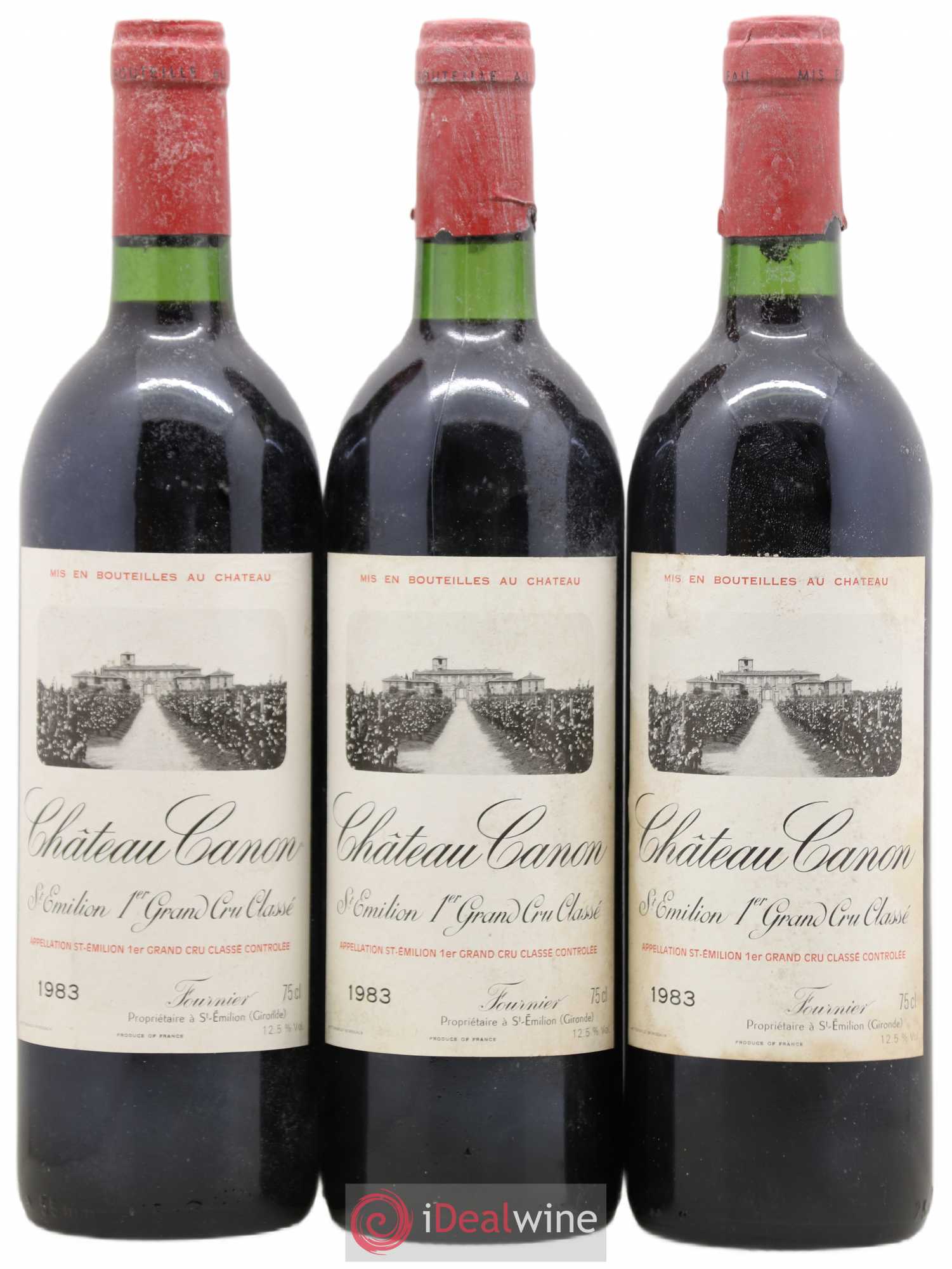 Château Canon 1er Grand Cru Classé B 1983 - Lot de 3 bouteilles - 0