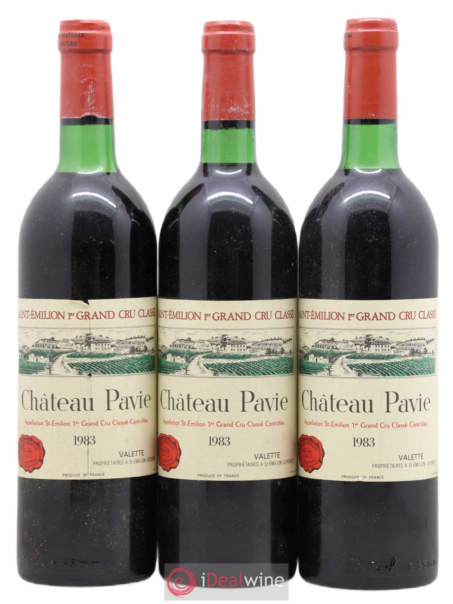 Château Pavie 1er Grand Cru Classé A 1983 - Lot de 3 bouteilles - 0