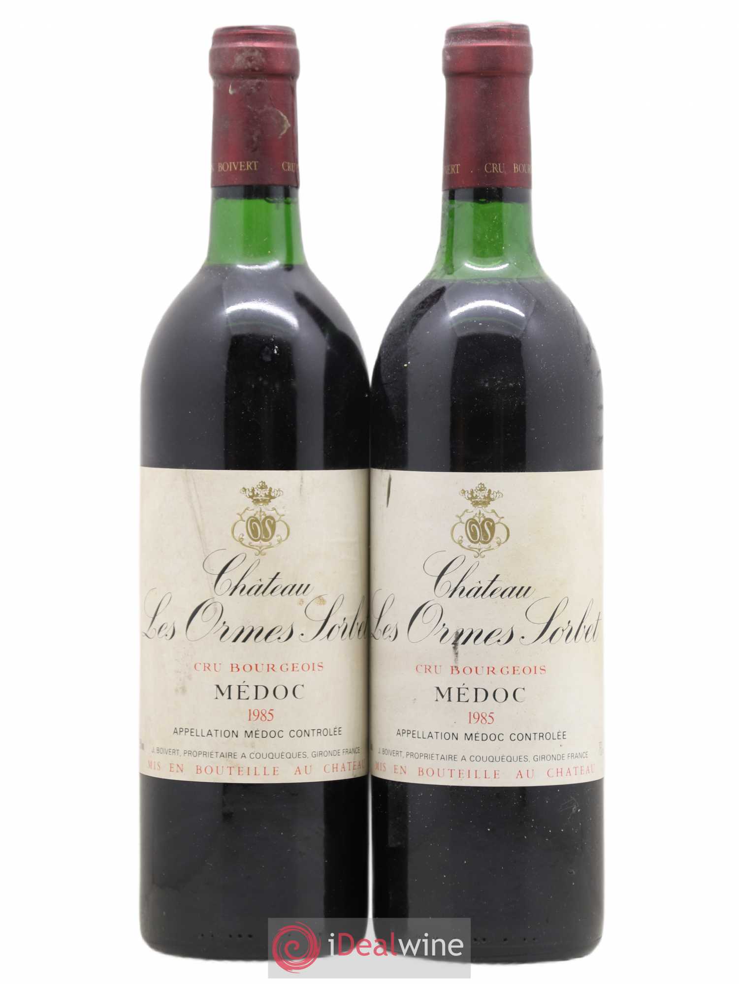 Château les Ormes Sorbet Cru Bourgeois 1985 - Lot de 2 bouteilles - 0