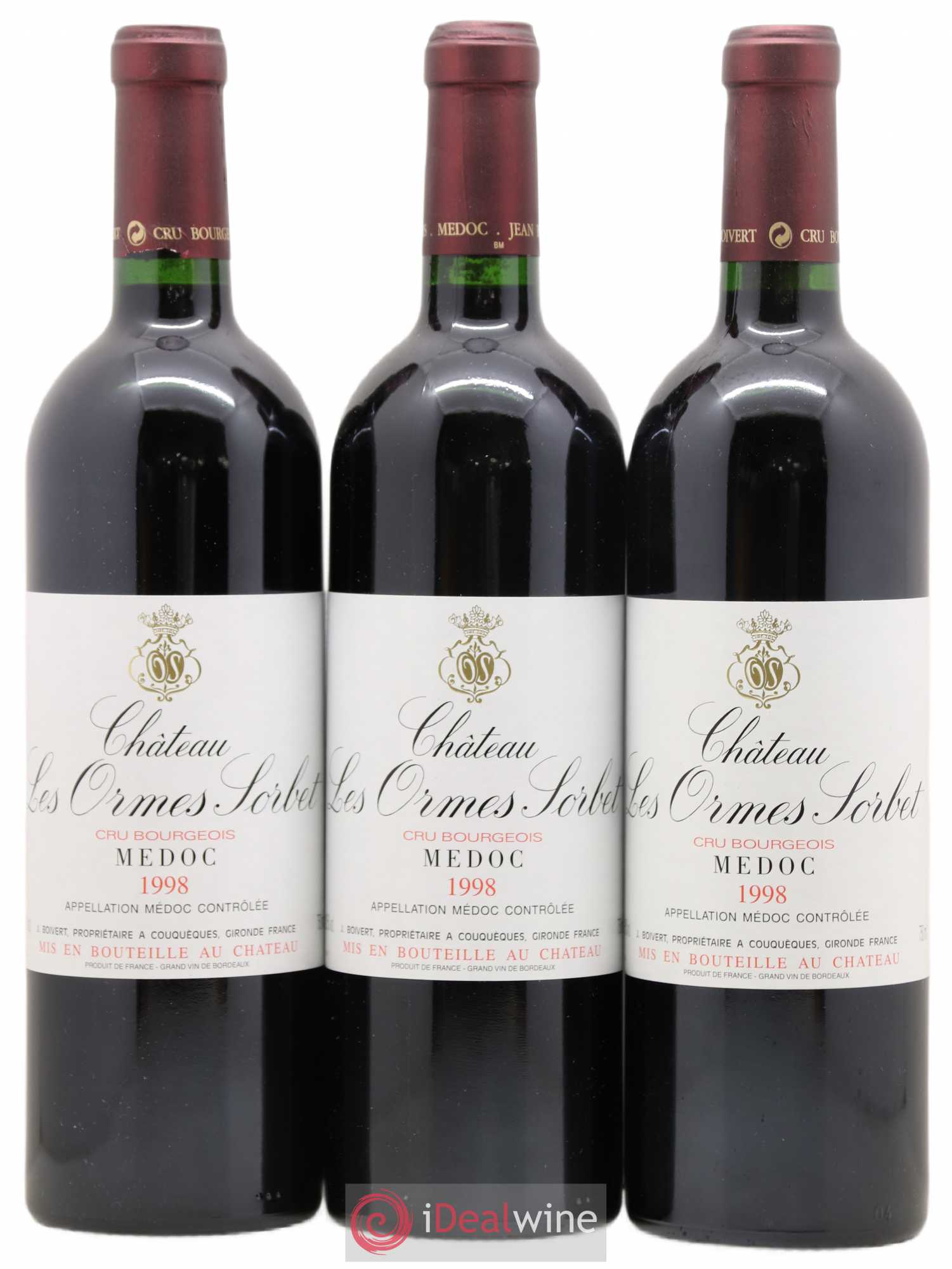 Château les Ormes Sorbet Cru Bourgeois (sans prix de réserve) 1998 - Lot de 12 bouteilles - 3