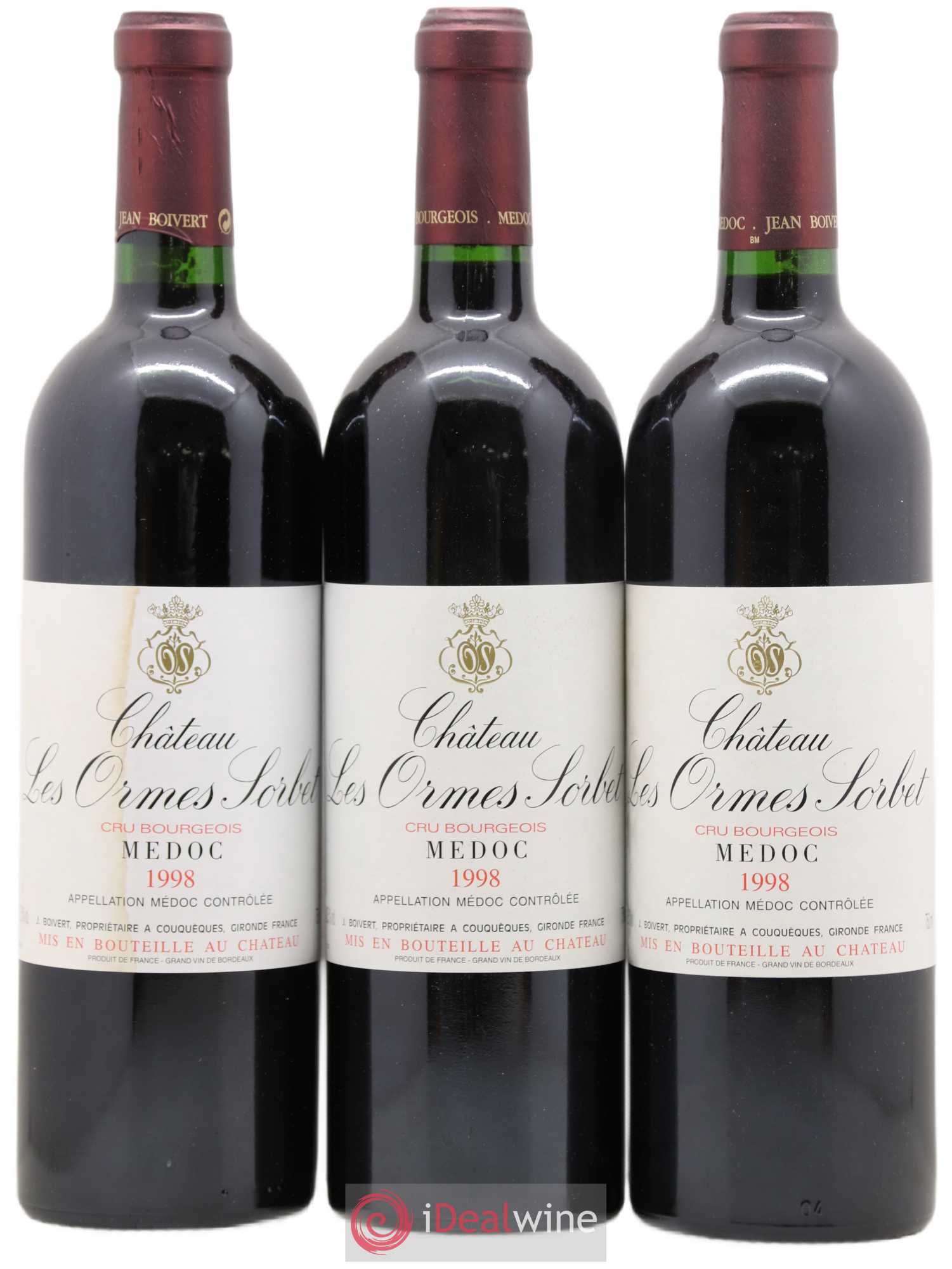 Château les Ormes Sorbet Cru Bourgeois (sans prix de réserve) 1998 - Lot de 12 bouteilles - 4