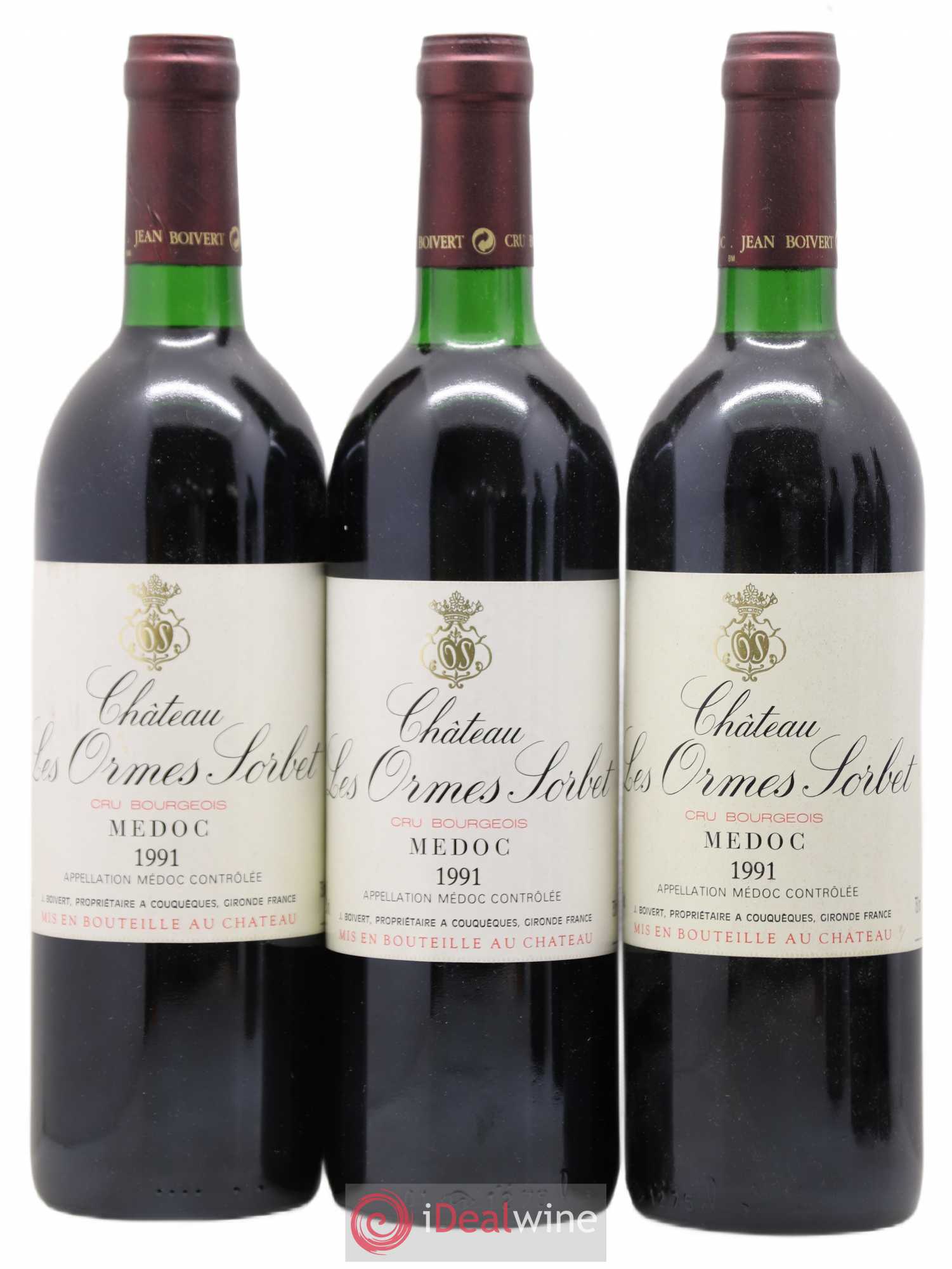 Château les Ormes Sorbet Cru Bourgeois 1991 - Lot de 6 bouteilles - 1