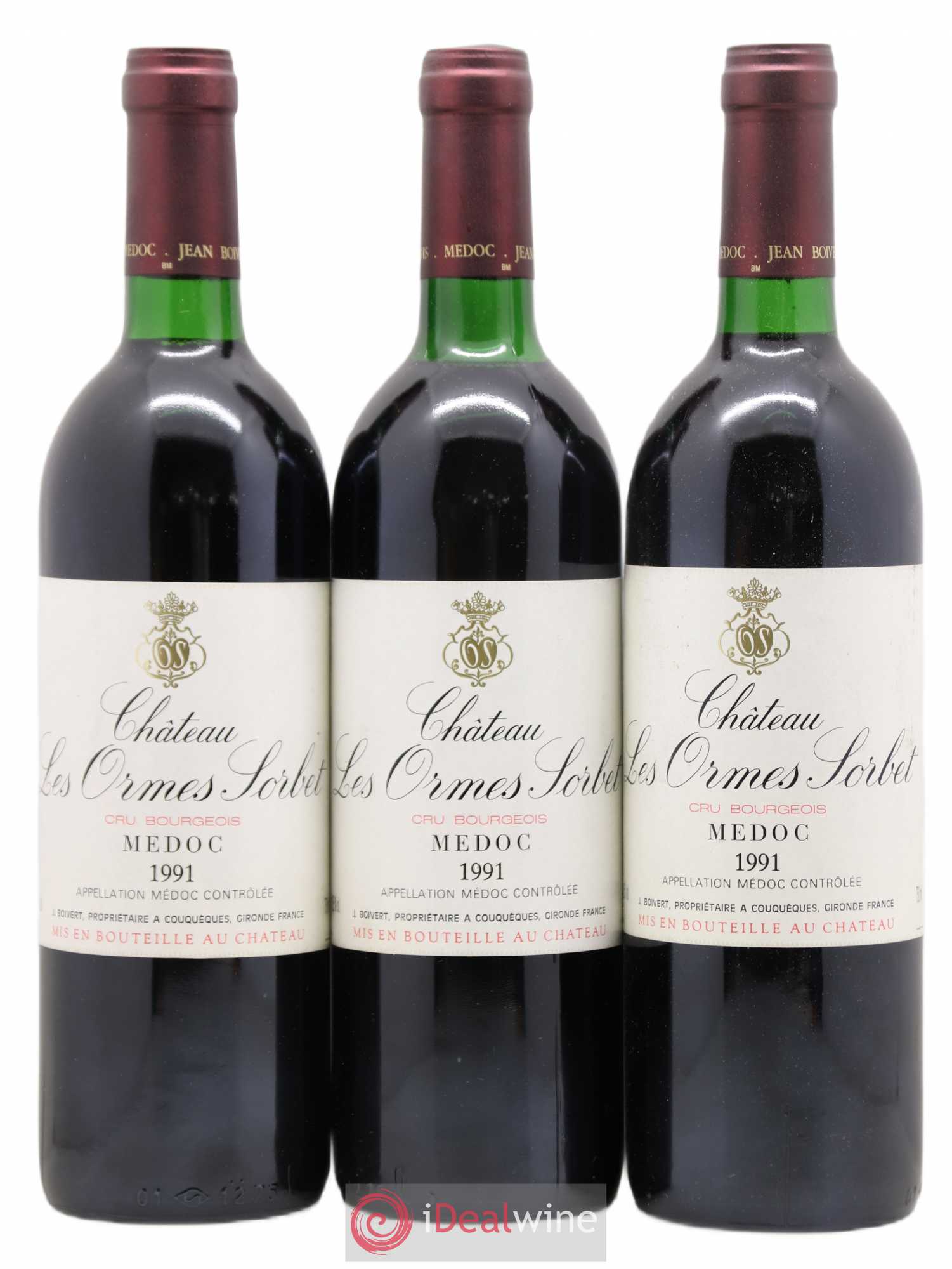Château les Ormes Sorbet Cru Bourgeois 1991 - Lot de 6 bouteilles - 2