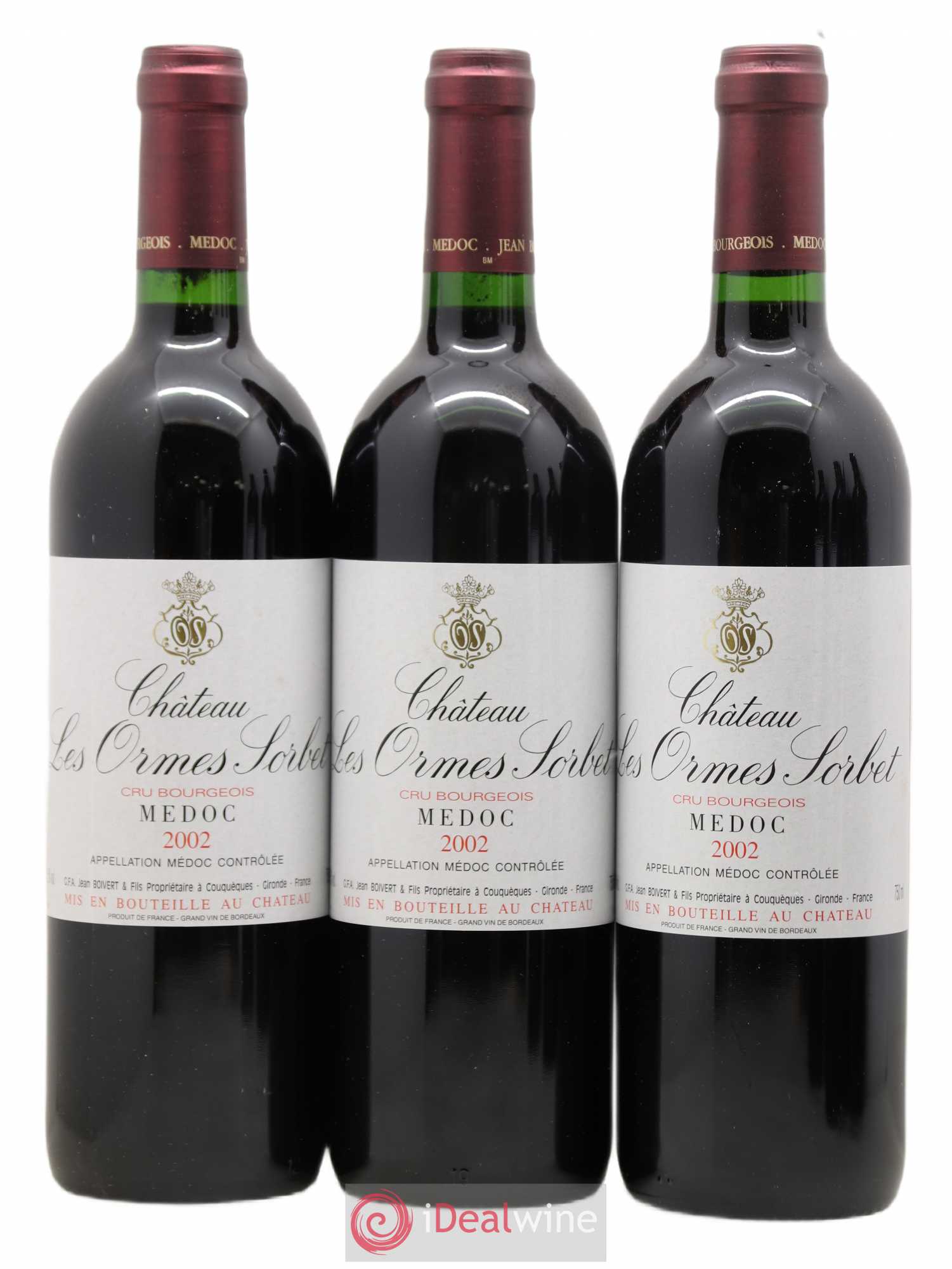 Château les Ormes Sorbet Cru Bourgeois 2002 - Lot de 6 bouteilles - 1