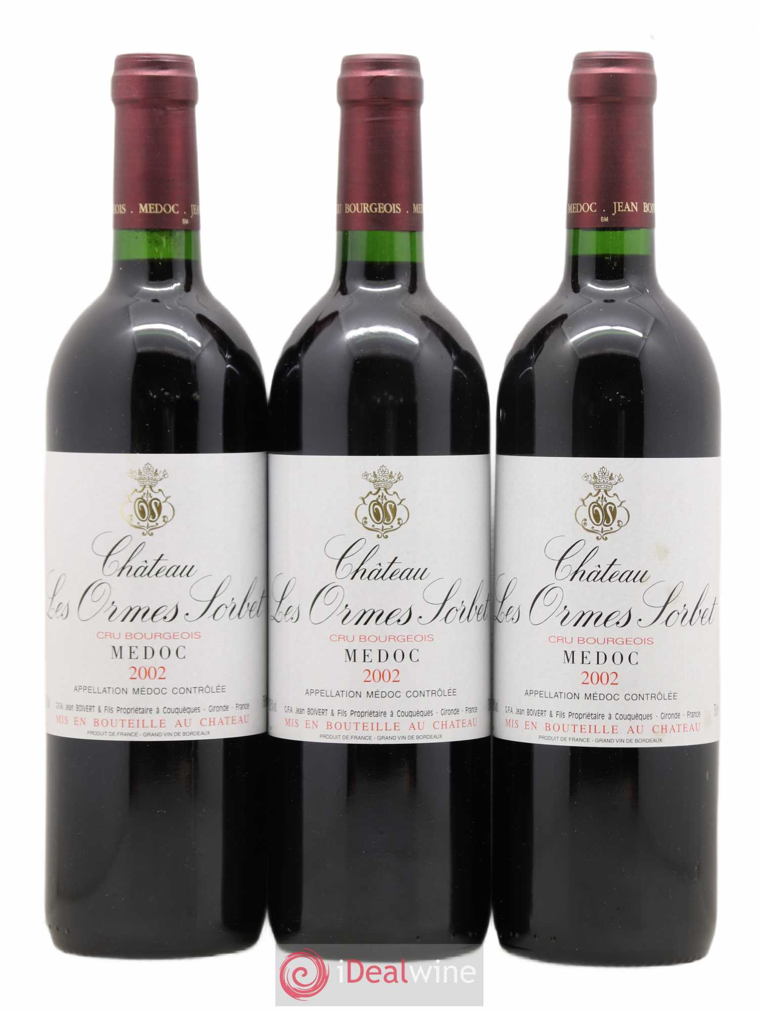 Château les Ormes Sorbet Cru Bourgeois 2002 - Lot de 6 bouteilles - 2