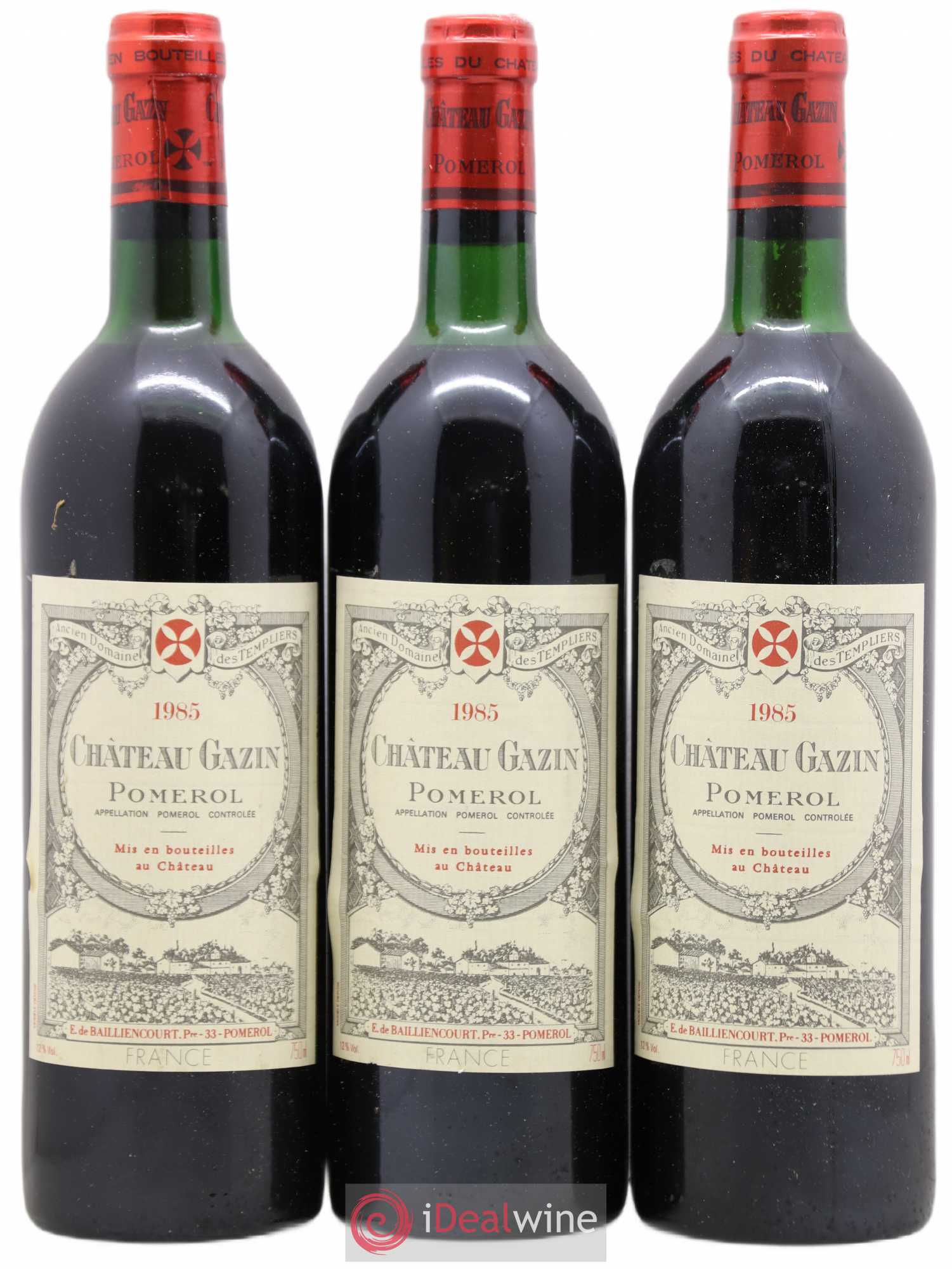 Château Gazin 1985 - Lot de 3 bouteilles - 0