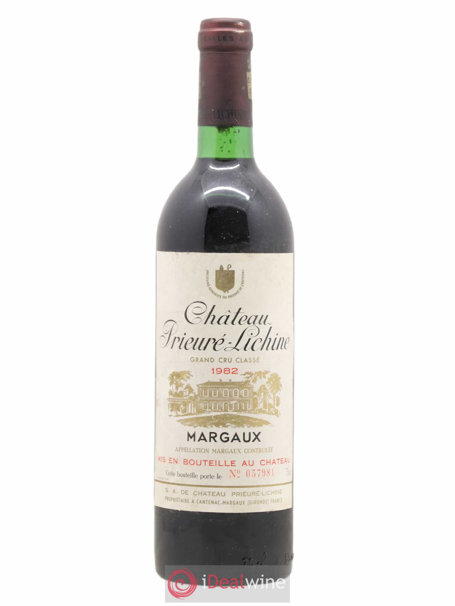 Château Prieuré Lichine 4ème Grand Cru Classé 1982 - Lot de 1 bouteille - 0