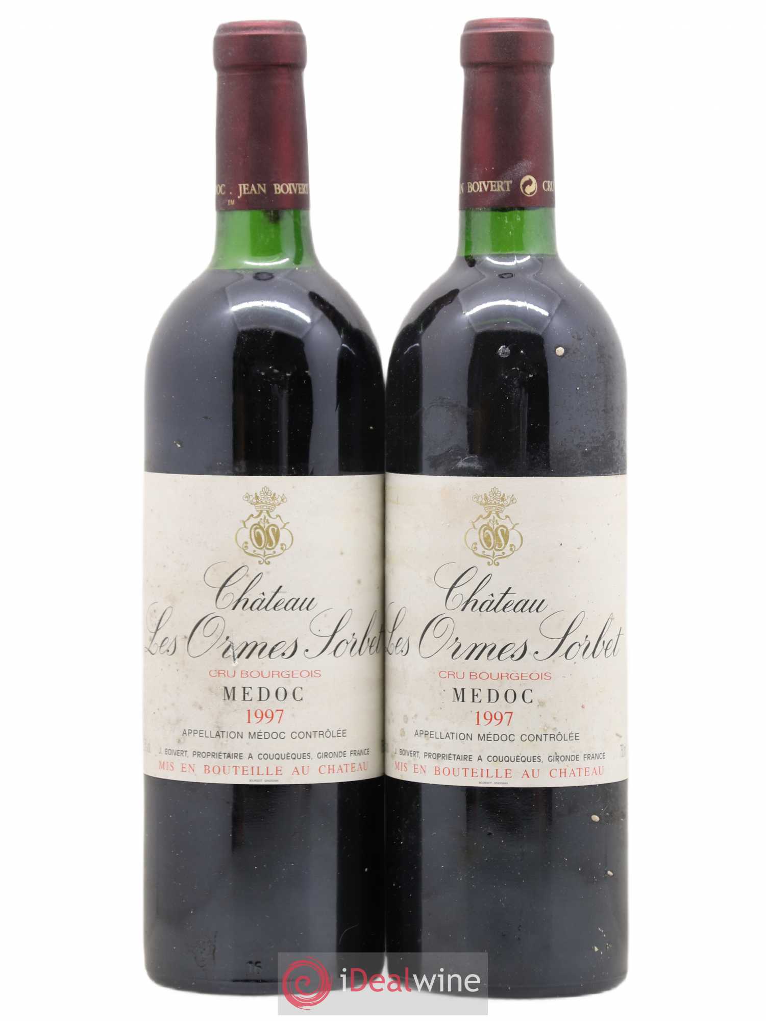 Château les Ormes Sorbet Cru Bourgeois 1997 - Lot de 2 bouteilles - 0