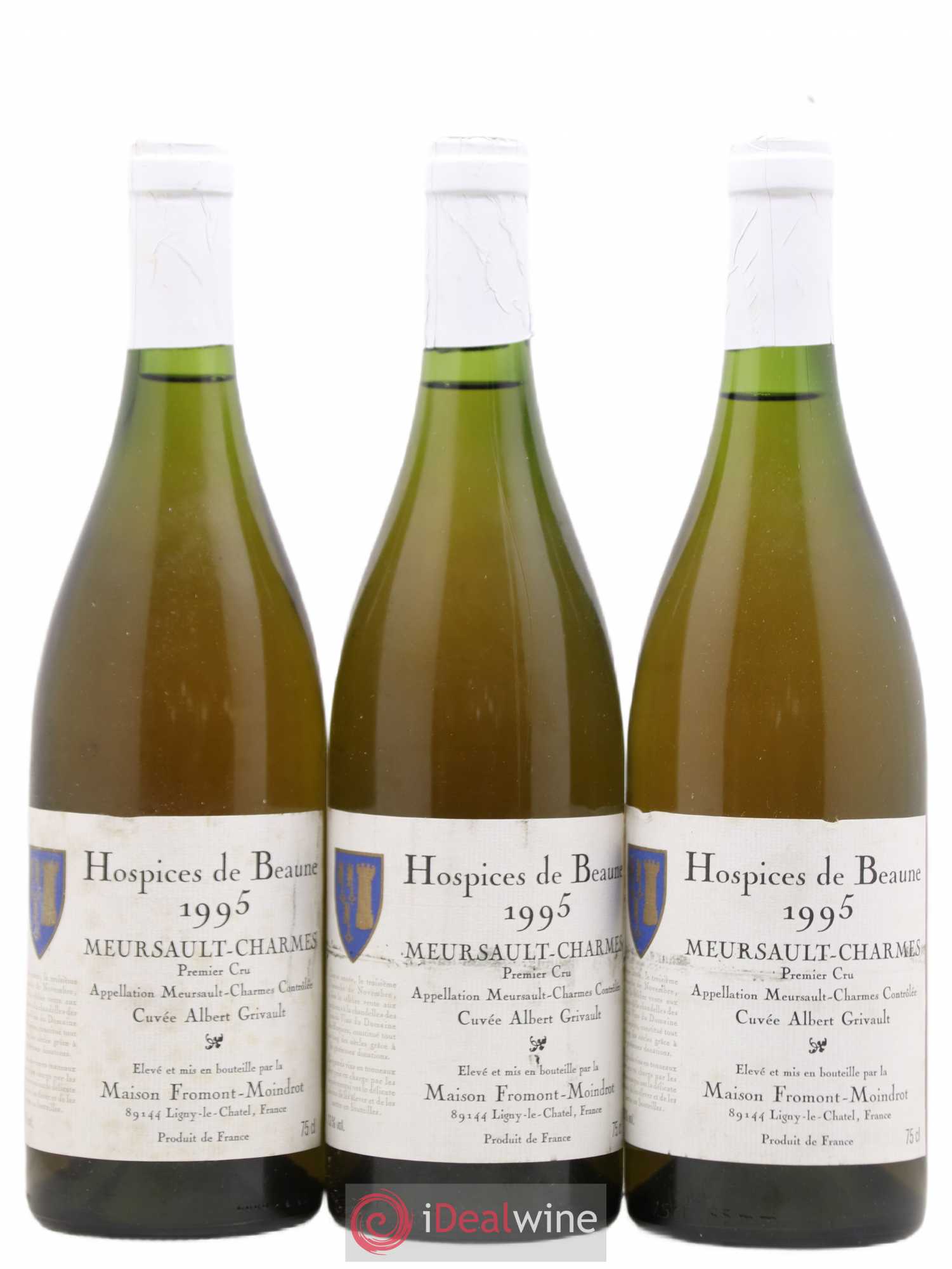 Meursault 1er Cru Charmes Albert Grivault Hospices de Beaune Maison Fromont-Moindrot 1995 - Posten von 3 Flaschen - 0