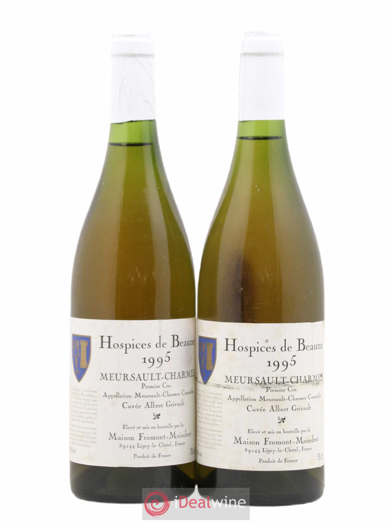 Meursault 1er Cru Charmes Albert Grivault Hospices de Beaune Maison Fromont-Moindrot 1995 - Posten von 2 Flaschen - 0