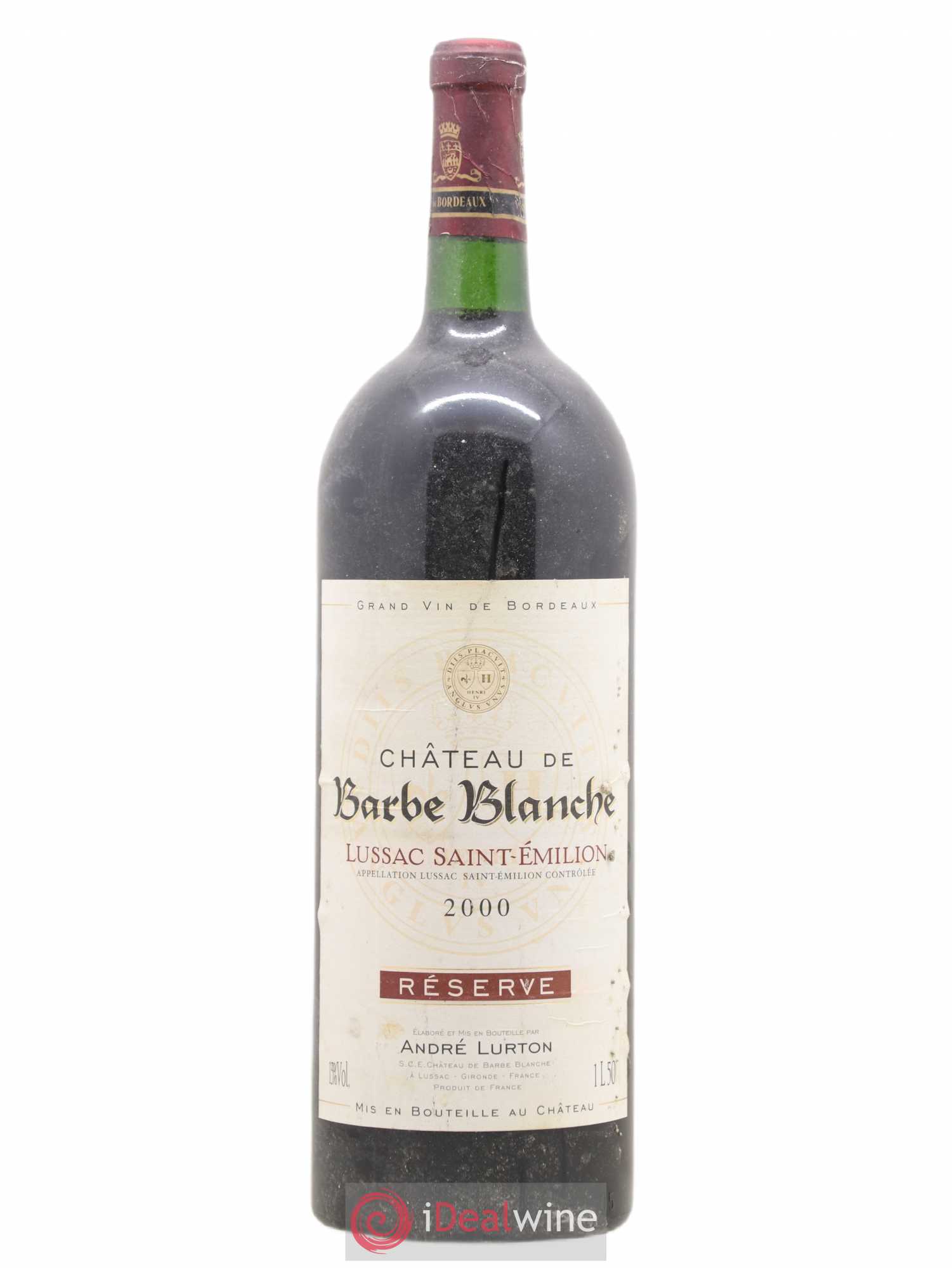 Lussac Saint-Émilion Château Barbeblanche Réserve 2000 - Posten von 1 Magnum - 0