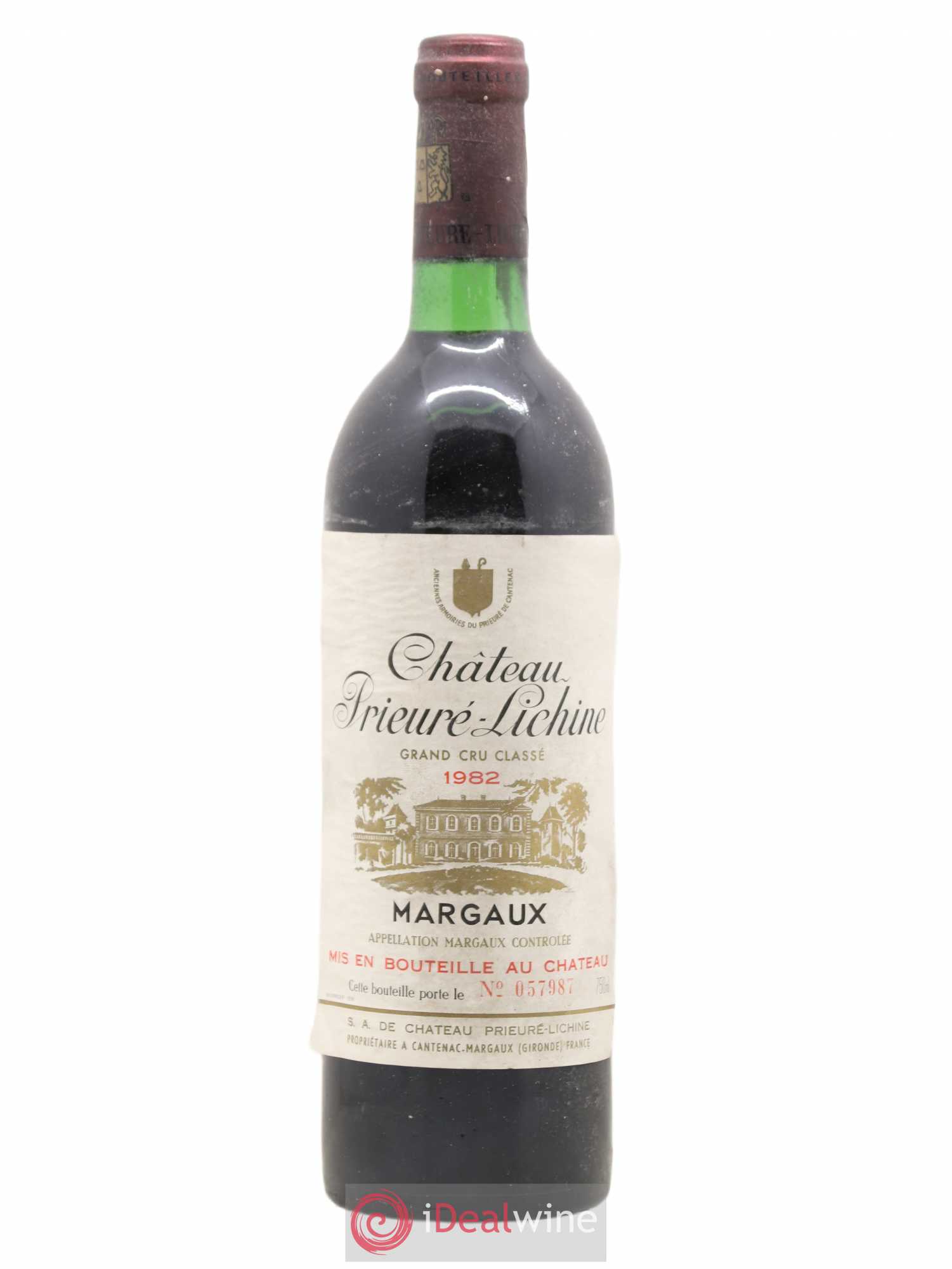Château Prieuré Lichine 4ème Grand Cru Classé 1982 - Lot de 1 bouteille - 0