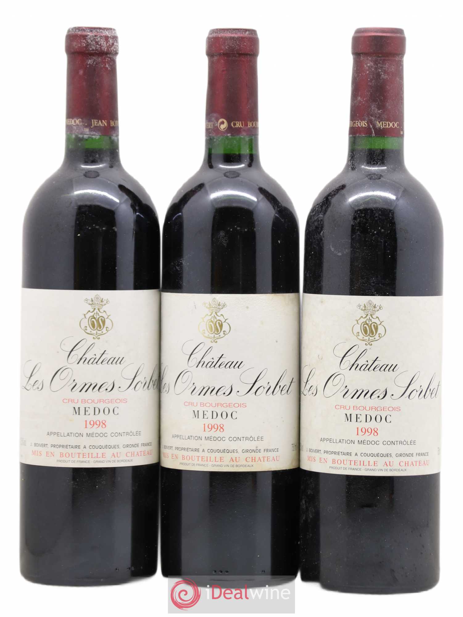 Château les Ormes Sorbet Cru Bourgeois (sans prix de réserve) 1998 - Lot de 6 bouteilles - 2