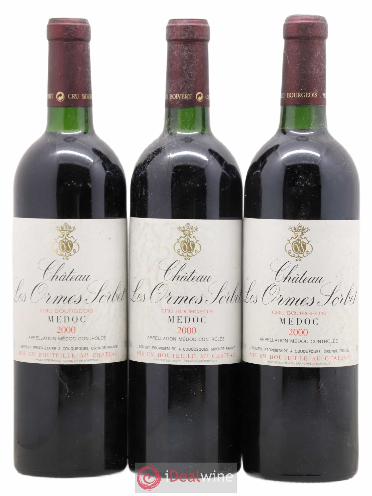Château les Ormes Sorbet Cru Bourgeois 2000 - Lot de 6 bouteilles - 2