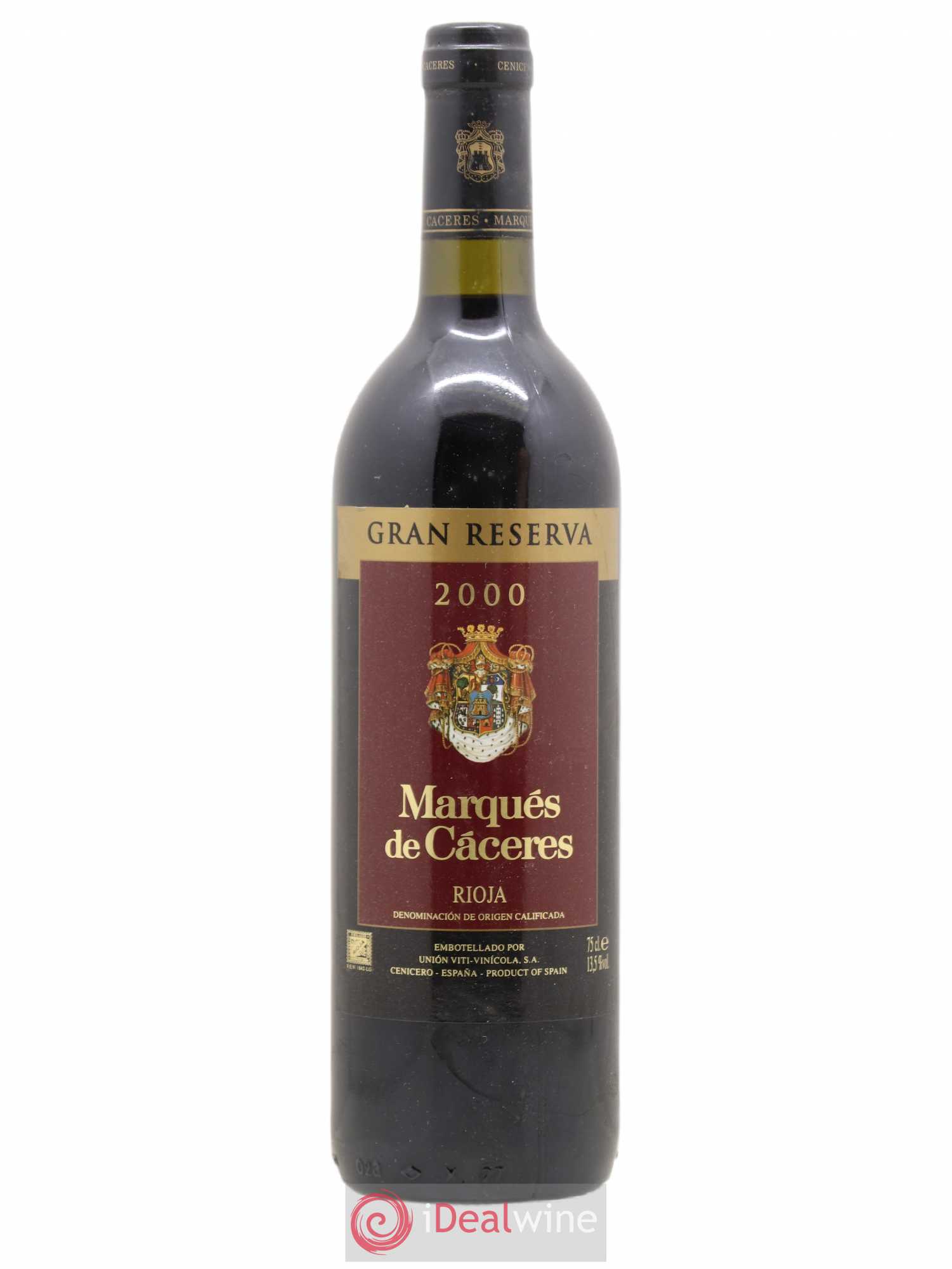 Rioja DOCA Gran Reserva Marquès de Caceres 2000 - Lot de 1 bouteille - 0