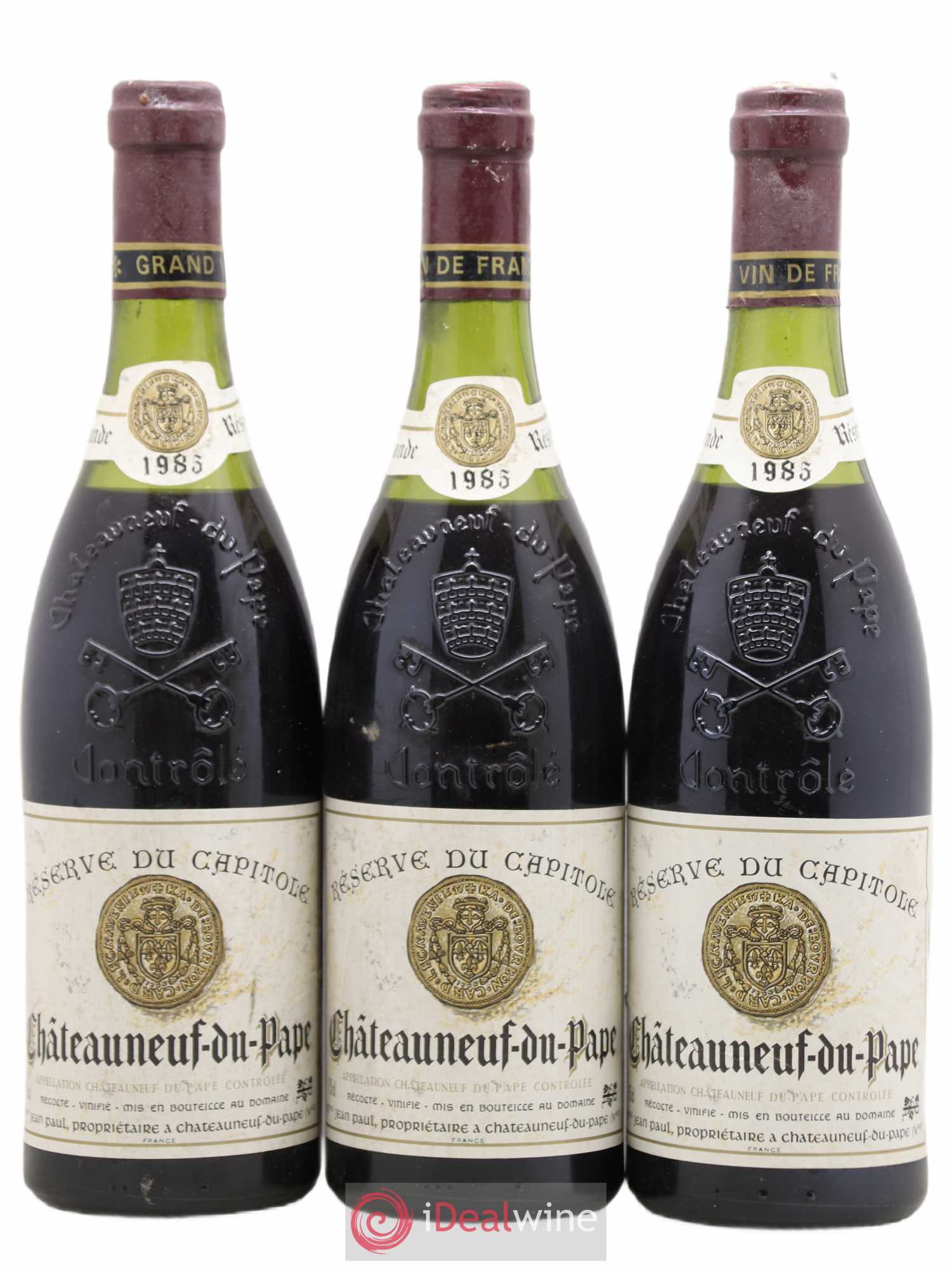 Châteauneuf-du-Pape Reserve Capitole Jean Trintignant 1985 - Posten von 3 Flaschen - 0