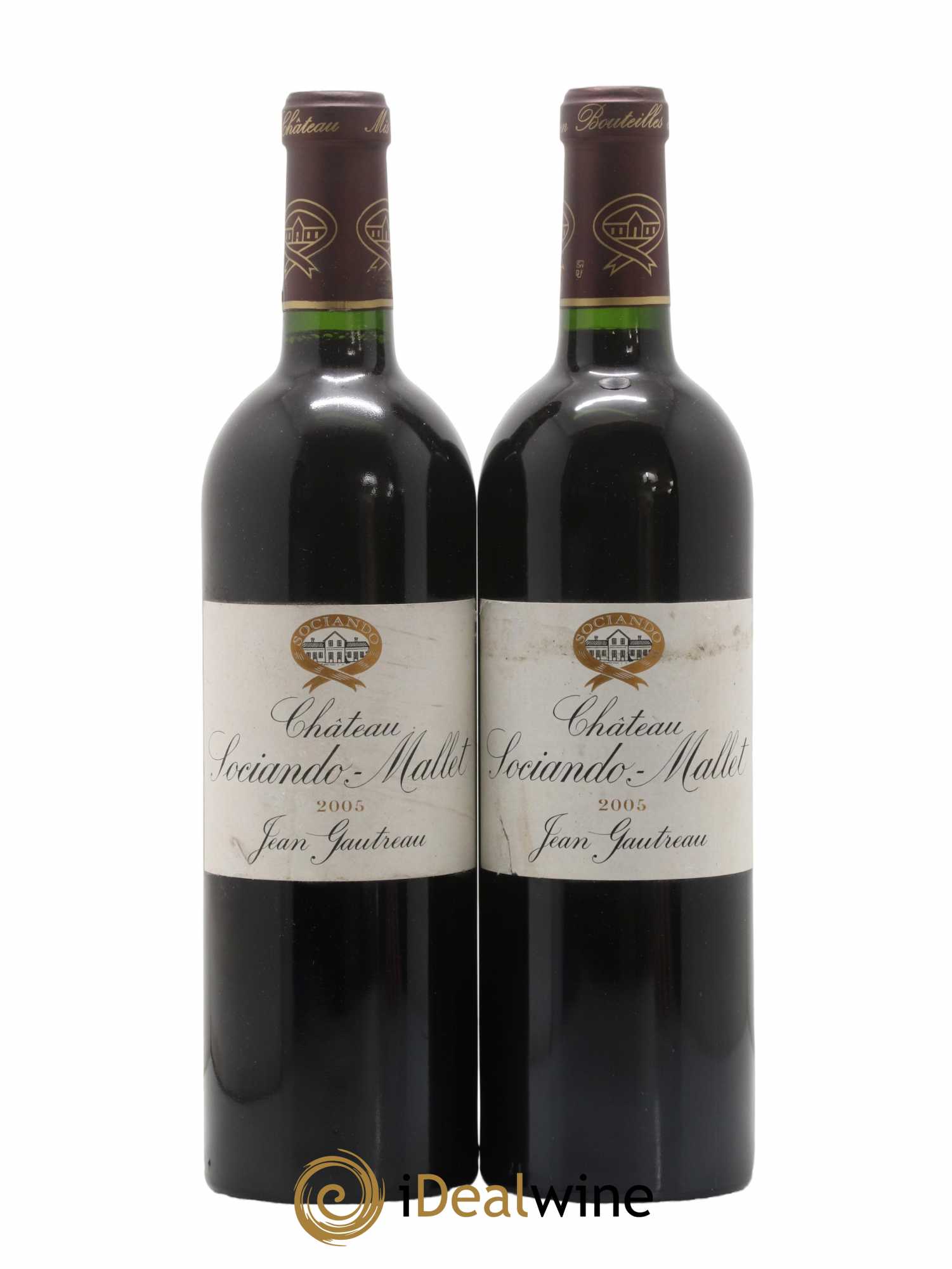 Château Sociando Mallet 2005 - Lot de 2 bouteilles - 0