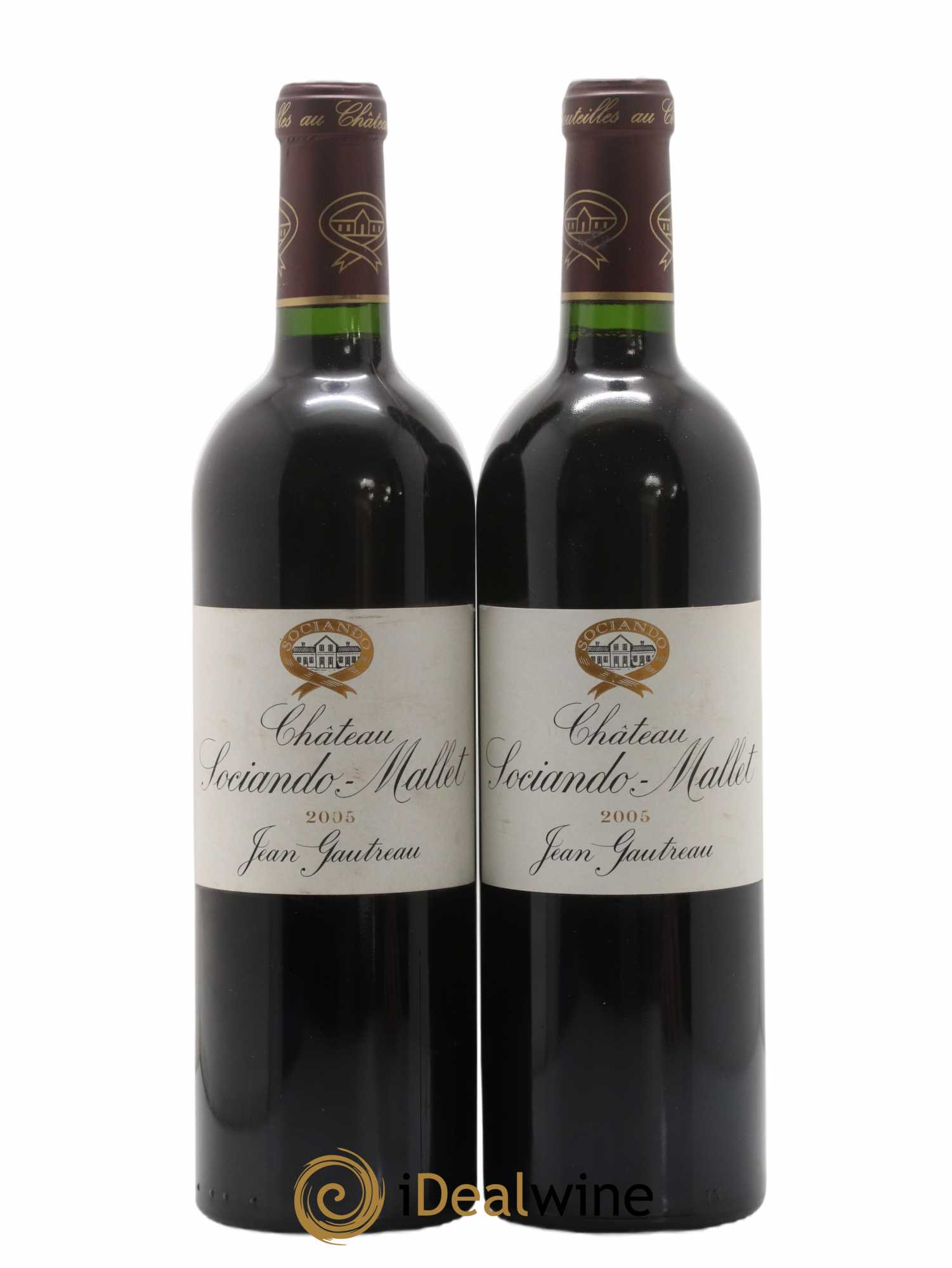 Château Sociando Mallet 2005 - Lot de 2 bouteilles - 0