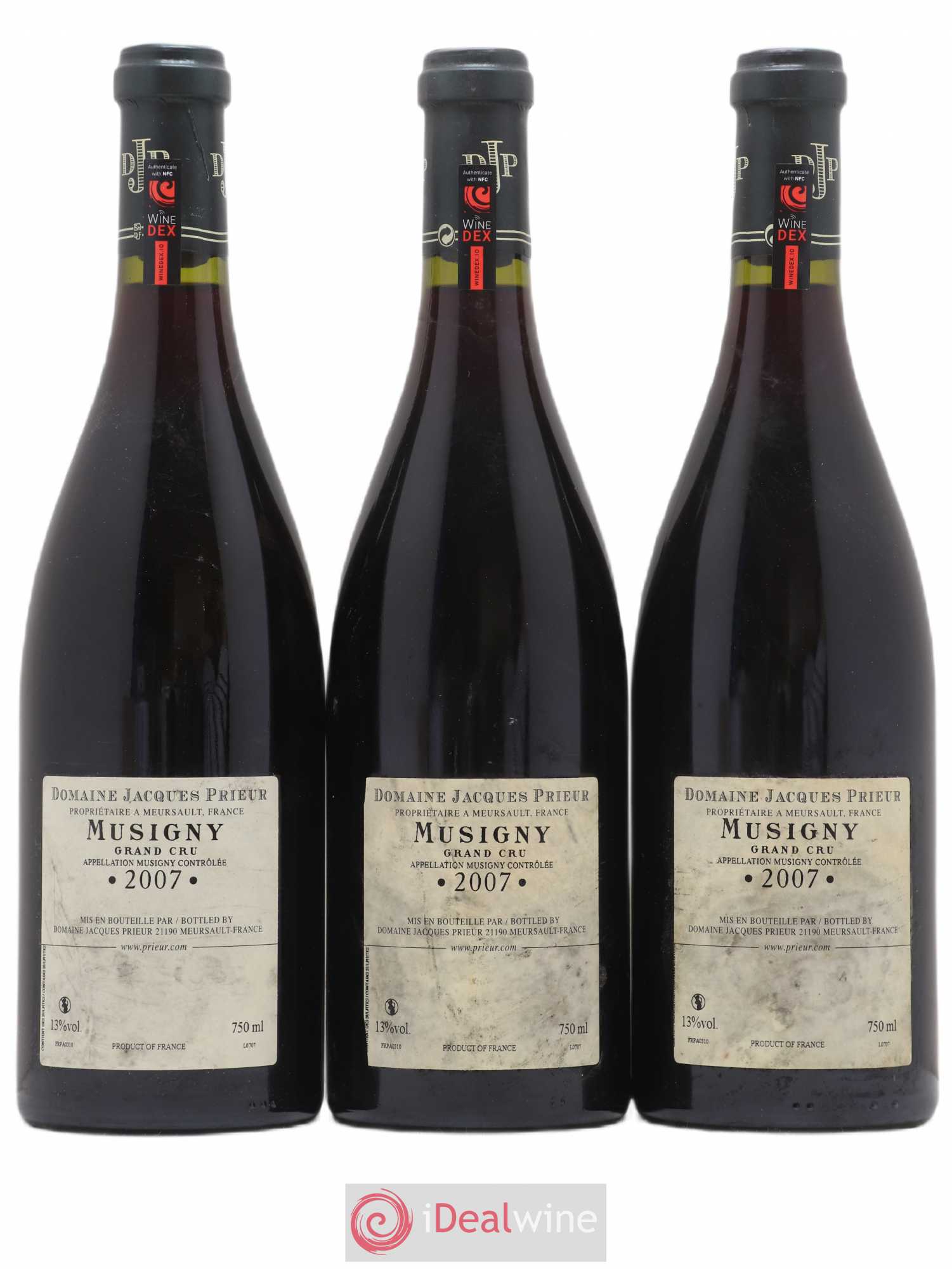 Musigny Grand Cru Jacques Prieur (Domaine) 2007 - Lot de 3 bouteilles - 1