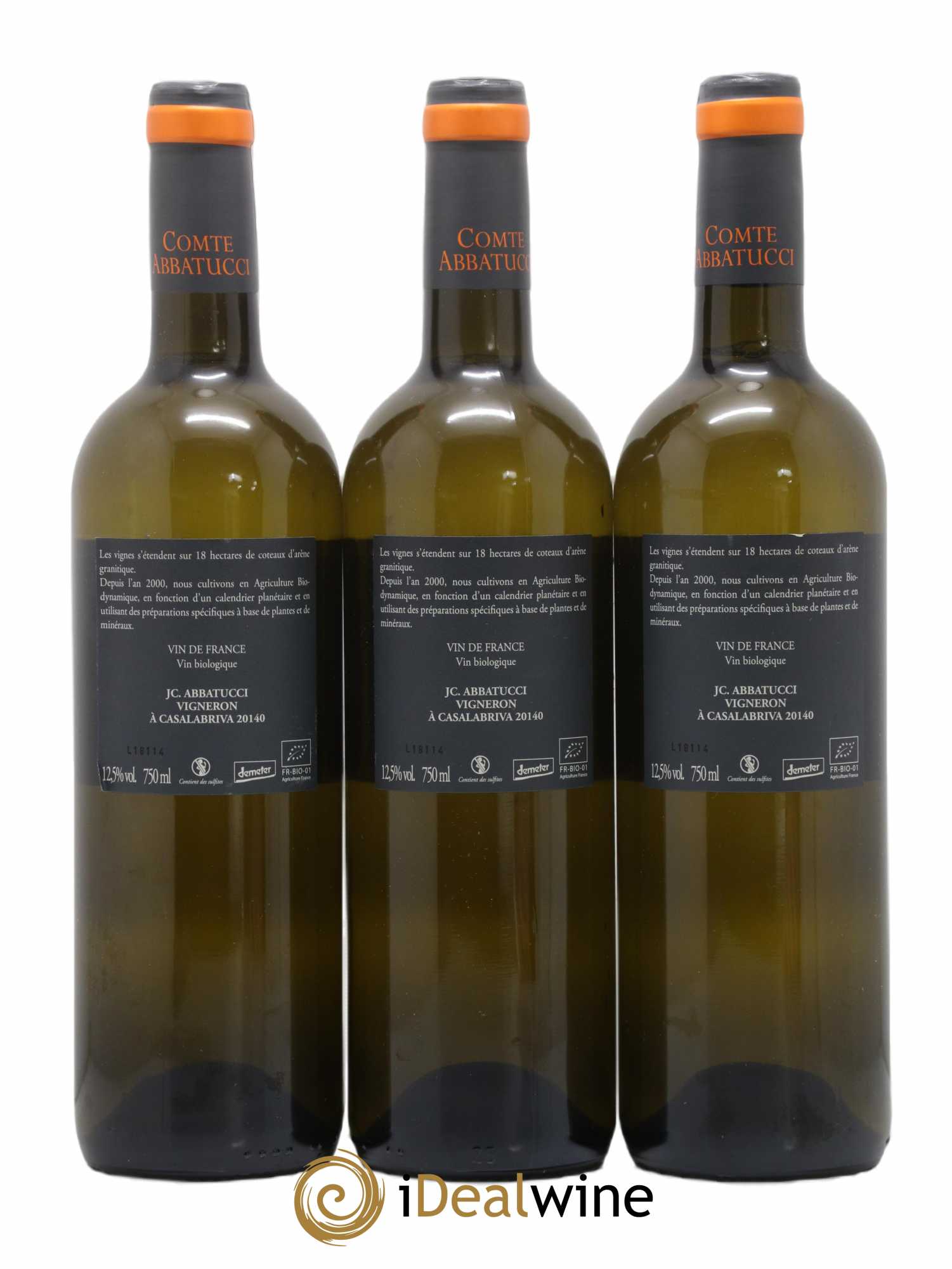 Vin de France Faustine Vieilles Vignes Comte Abbatucci (Domaine) Vieilles vignes 2018 - Lot de 3 bouteilles - 1