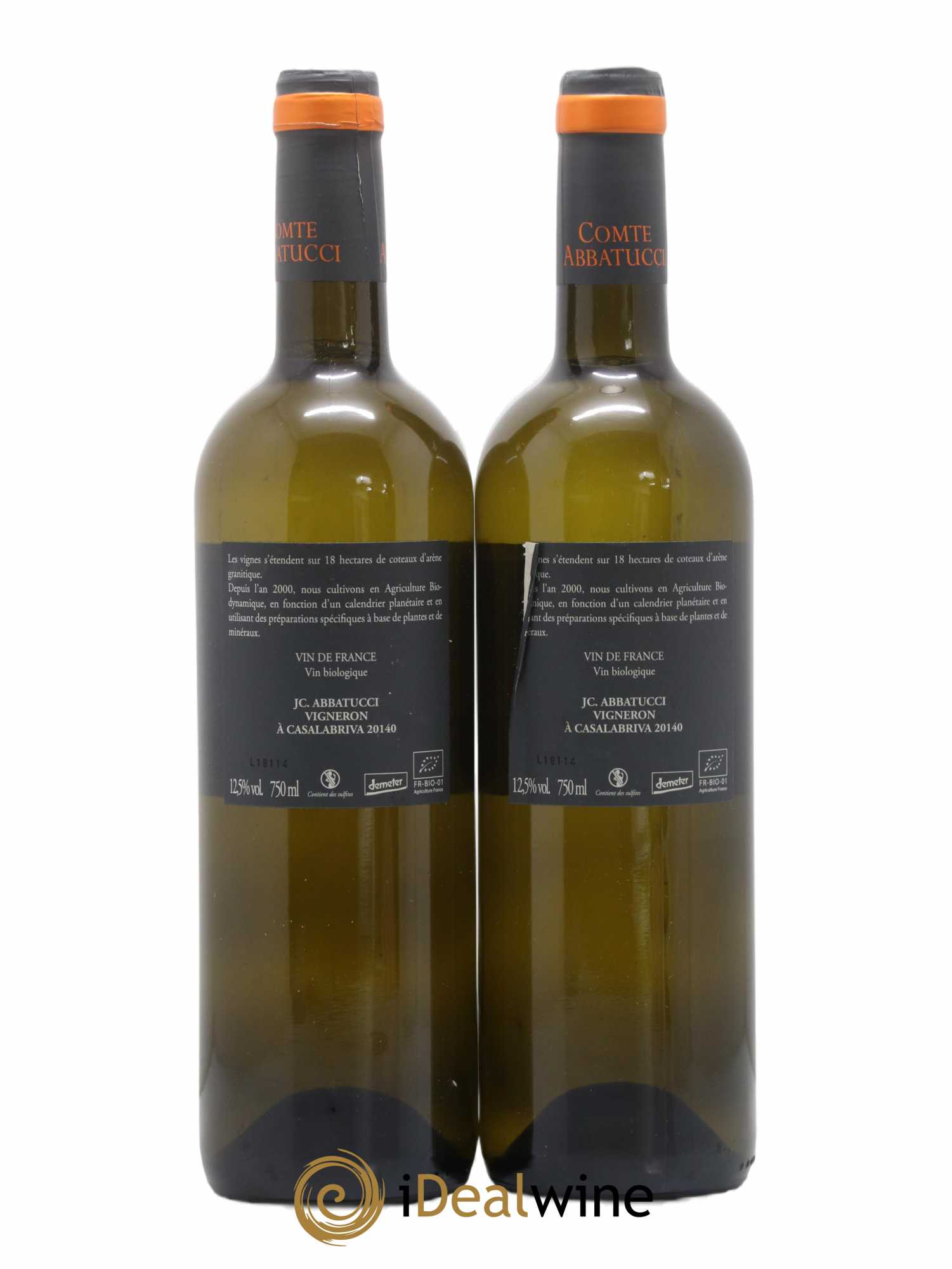 Vin de France Faustine Vieilles Vignes Comte Abbatucci (Domaine) 2018 - Lot de 2 bouteilles - 1