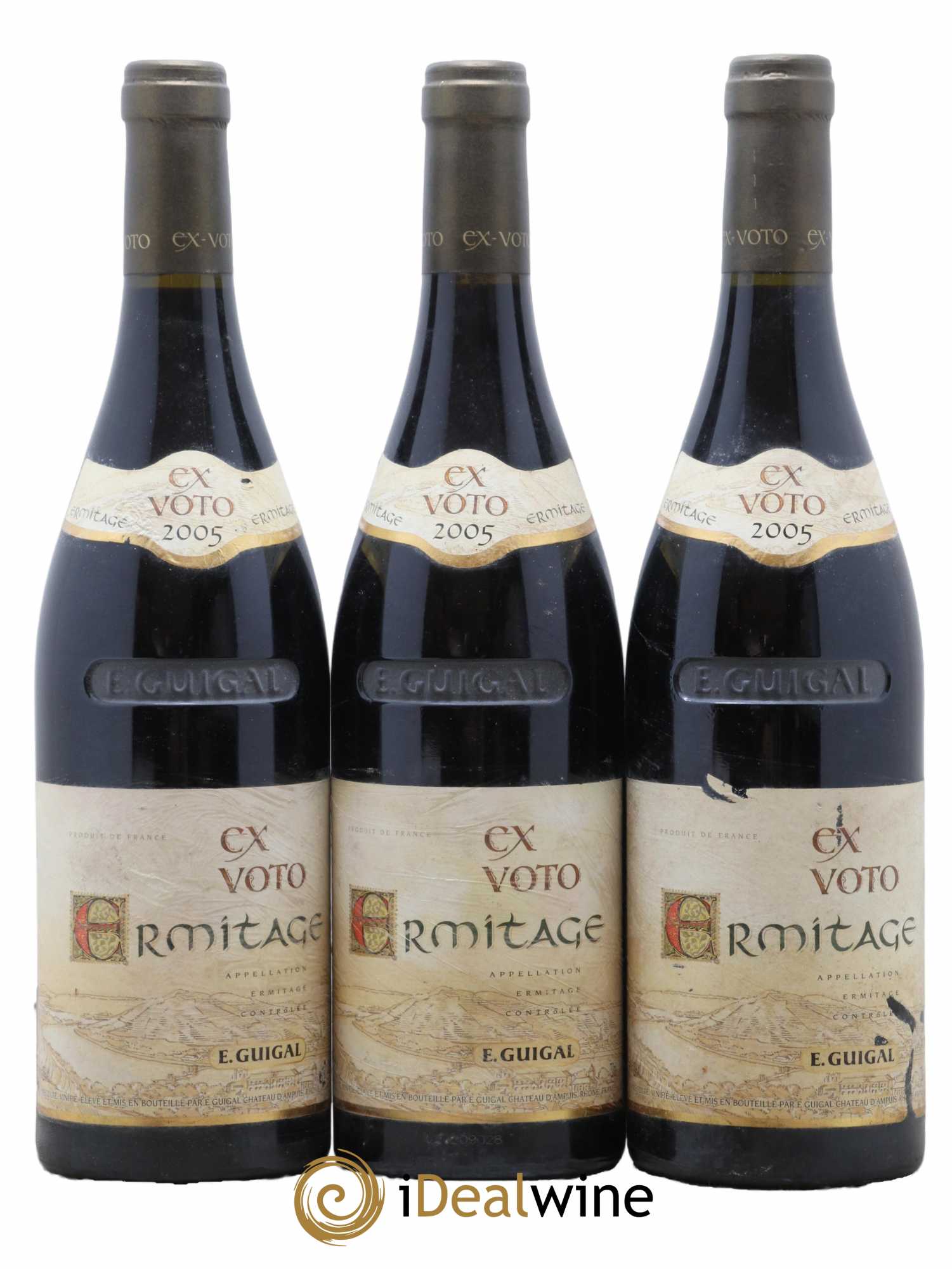 Ermitage Ex Voto Guigal 2005 - Lot de 3 bouteilles - 0