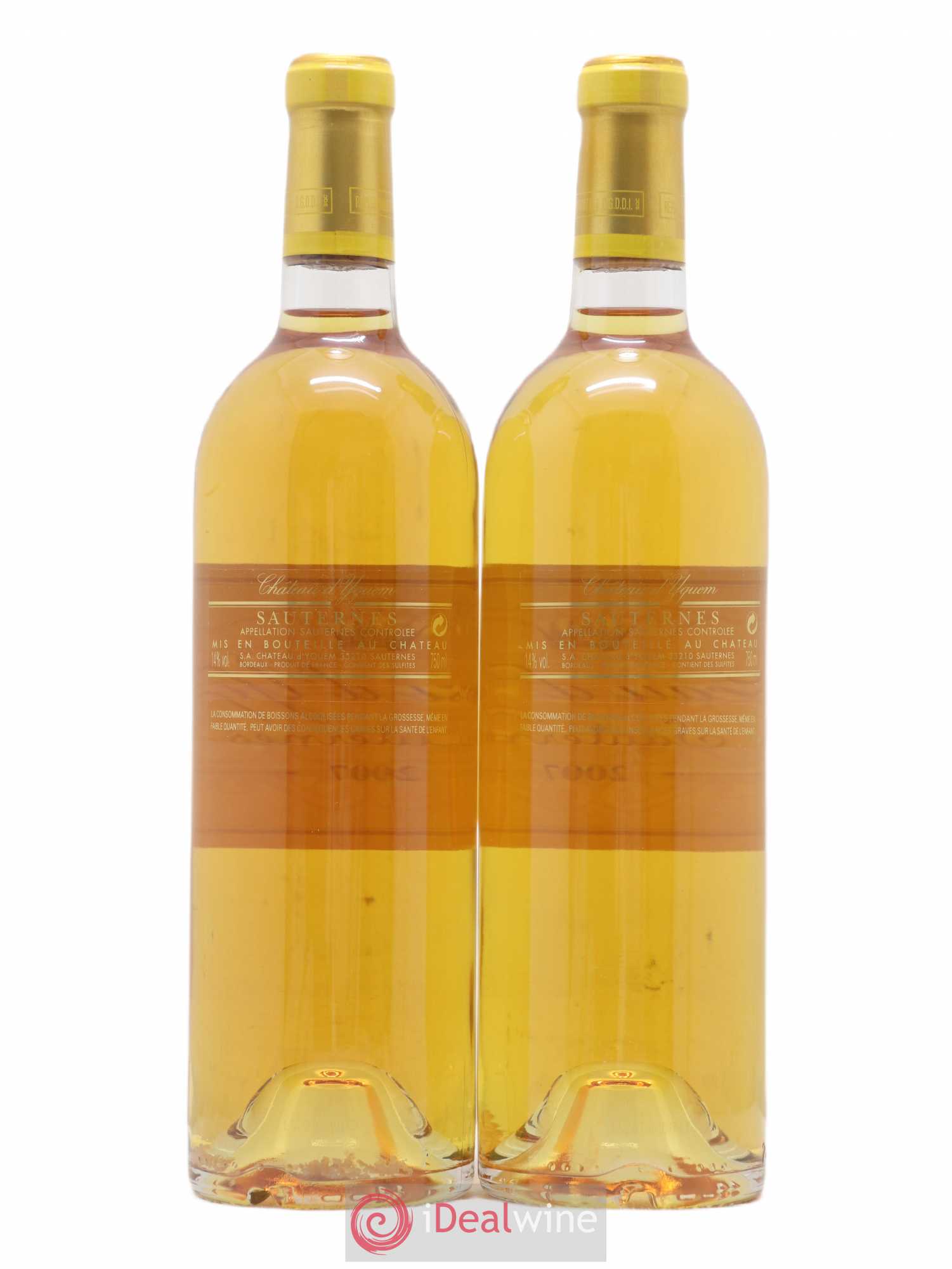 Château d' Yquem 1er Cru Classé Supérieur 2007 - Lotto di 2 bottiglie - 1